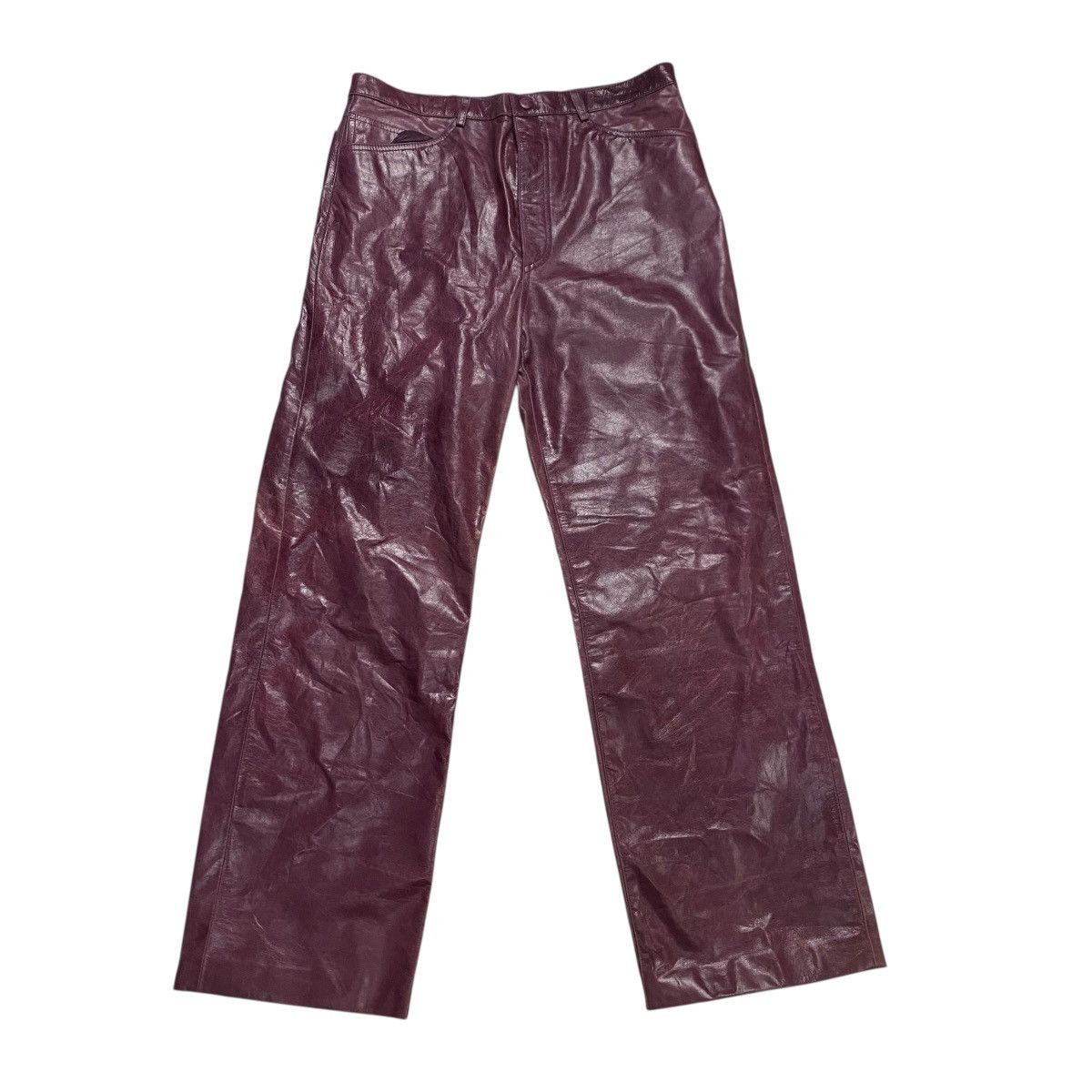Genuine Leather Kazzo faux straight leather pant Size US 34 / EU 50 - 1 Thumbnail