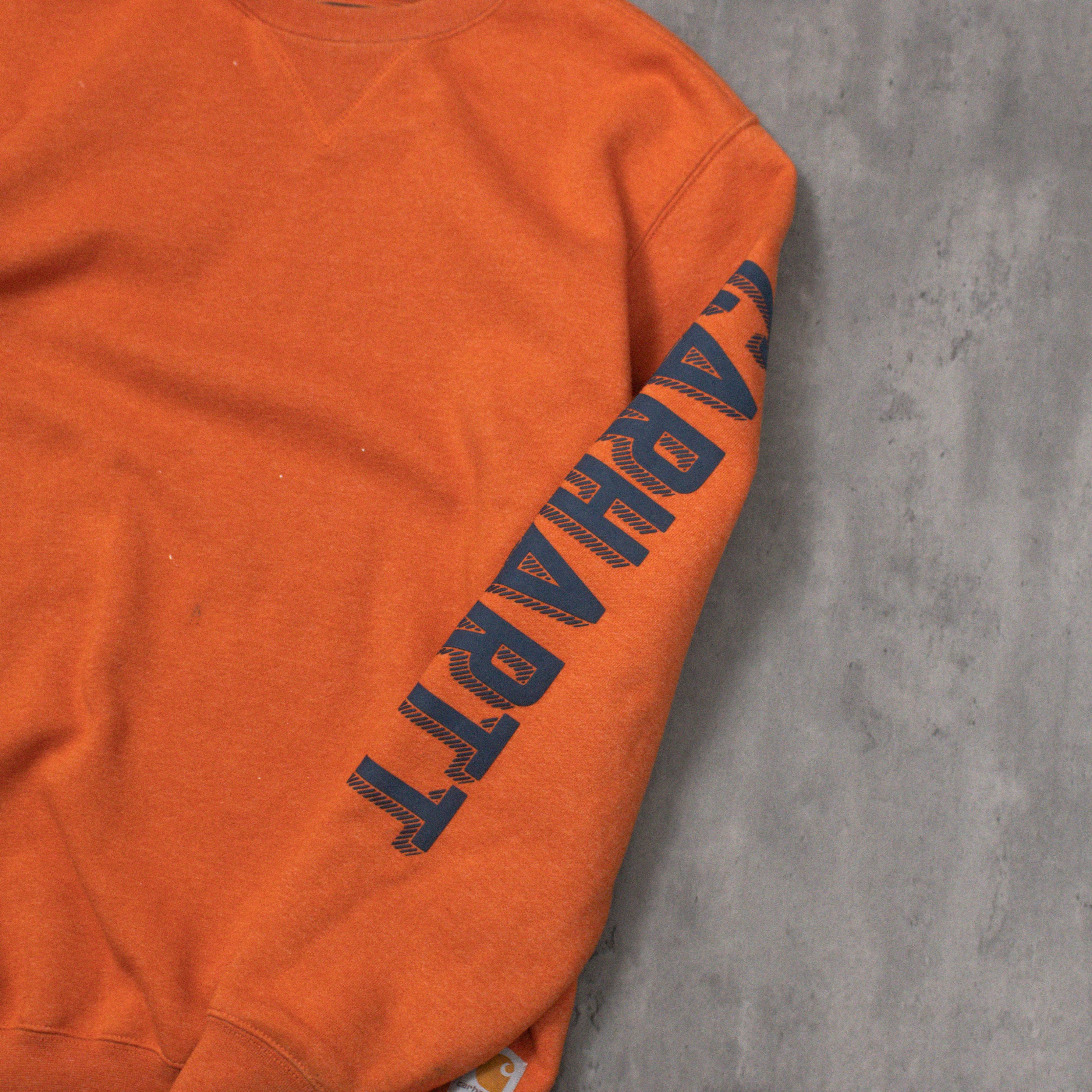 Carhartt Carhartt Loose Fit Bright Orange Loose FIt Crewneck Sweater Size US S / EU 44-46 / 1 - 6 Thumbnail