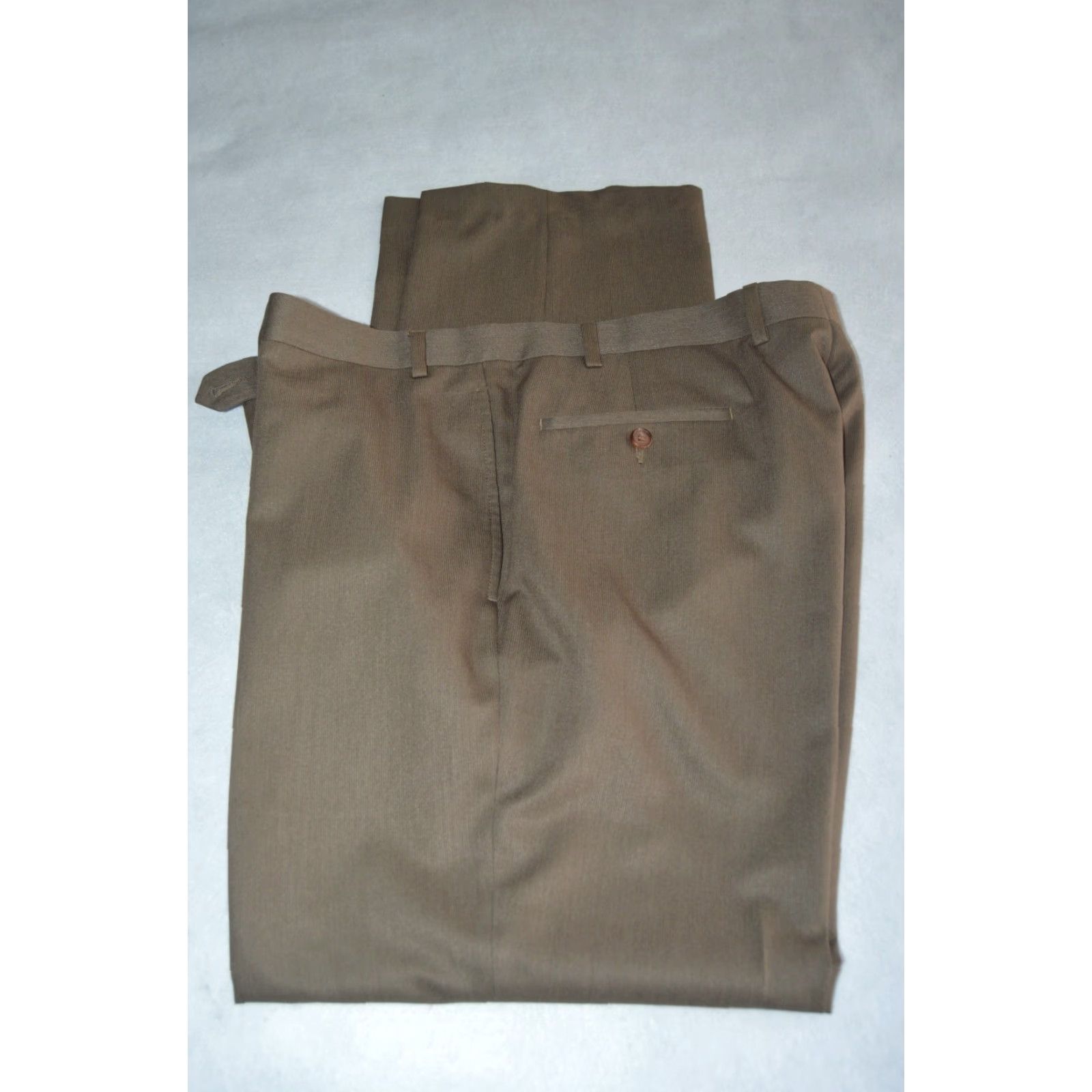 Polo Ralph Lauren Polo Ralph Lauren Dress Pants Brown Poly Blend Flat Front 40/32 Mens Regular Straight Pants Size US 40 / EU 56 - 4 Thumbnail