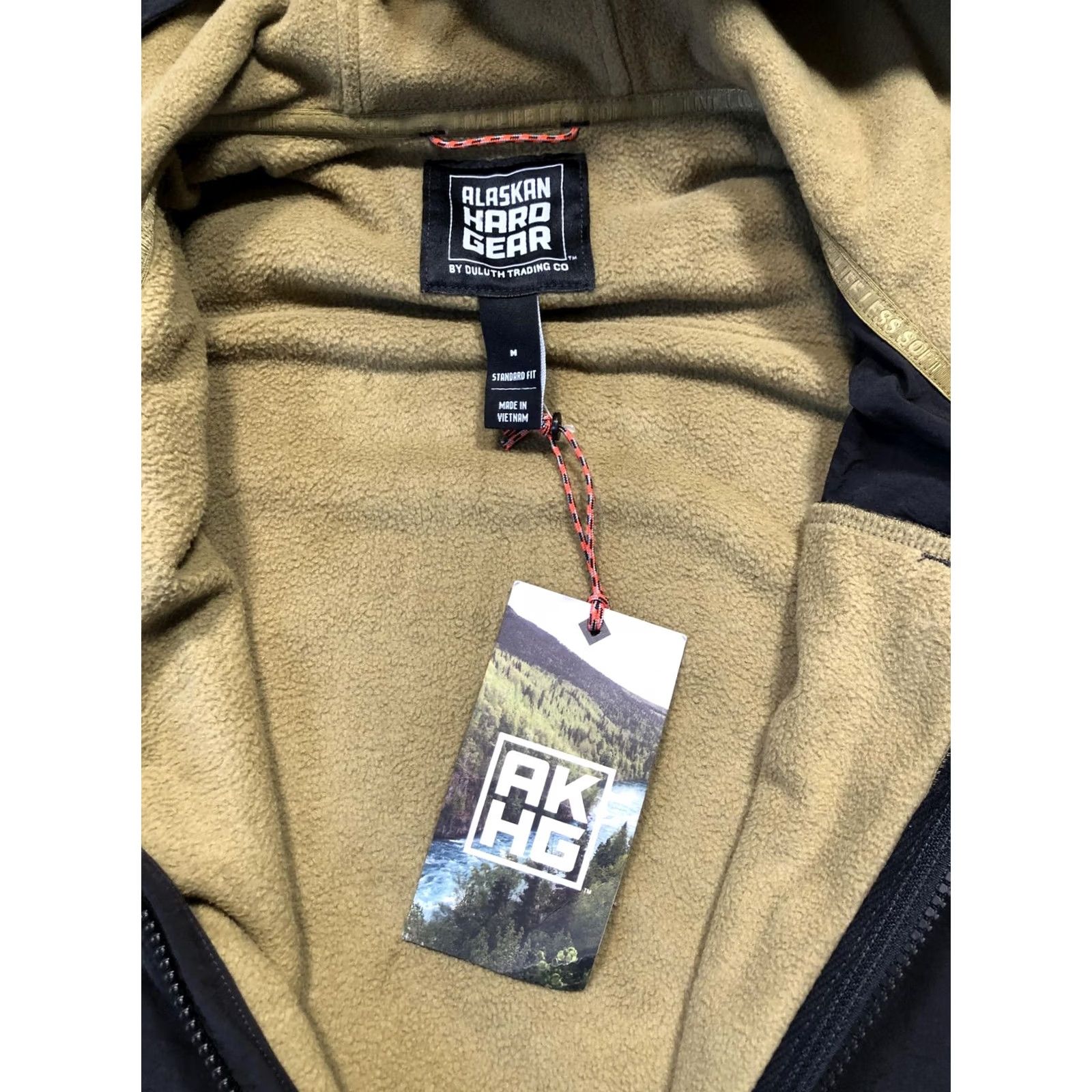 Duluth Trading Company Duluth Trading Co AKHG Thaw Depth Fleece Jacket Mens Medium Green Black Hooded Size US M / EU 48-50 / 2 - 7 Thumbnail