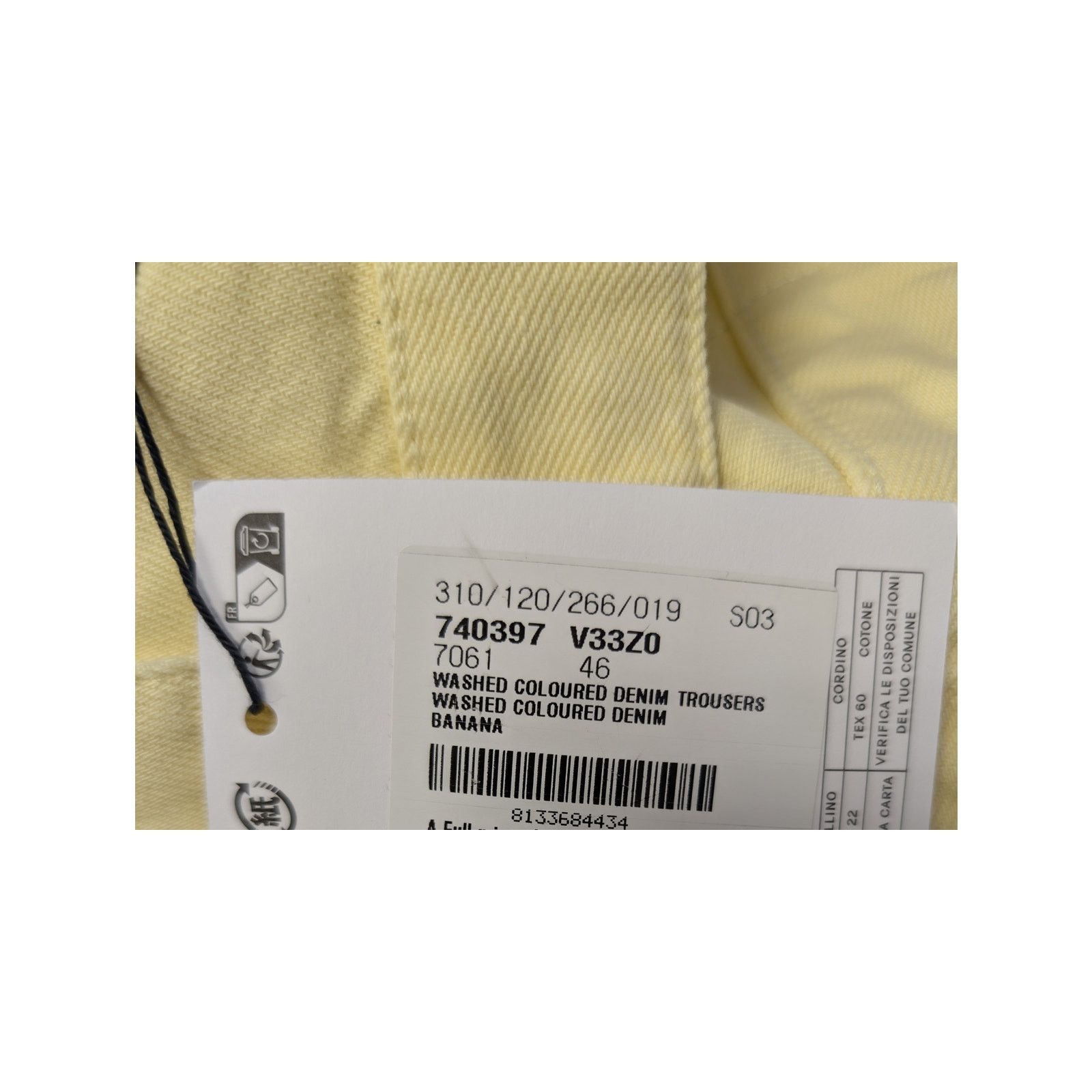 Bottega Veneta o1rshd1 Washed Coloured Denim Trousers Jean in Banana Size US 30 / EU 46 - 23 Thumbnail