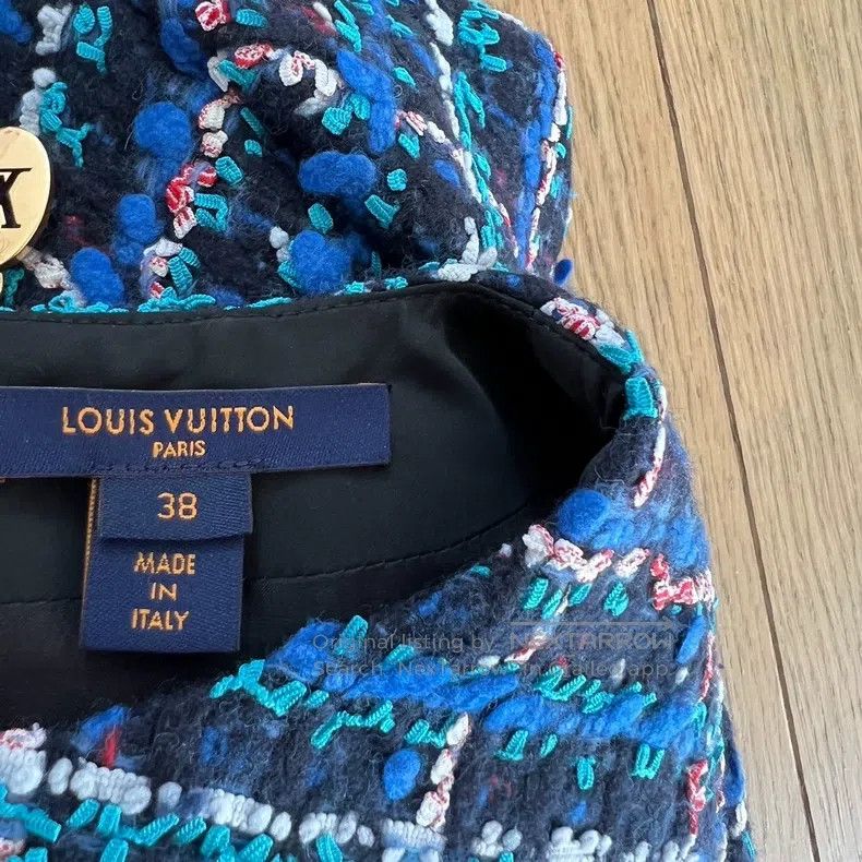Louis Vuitton Louis Vuitton Royal Blue Woven Short Sleeve Dress Size XS / US 0-2 / IT 36-38 - 9 Thumbnail