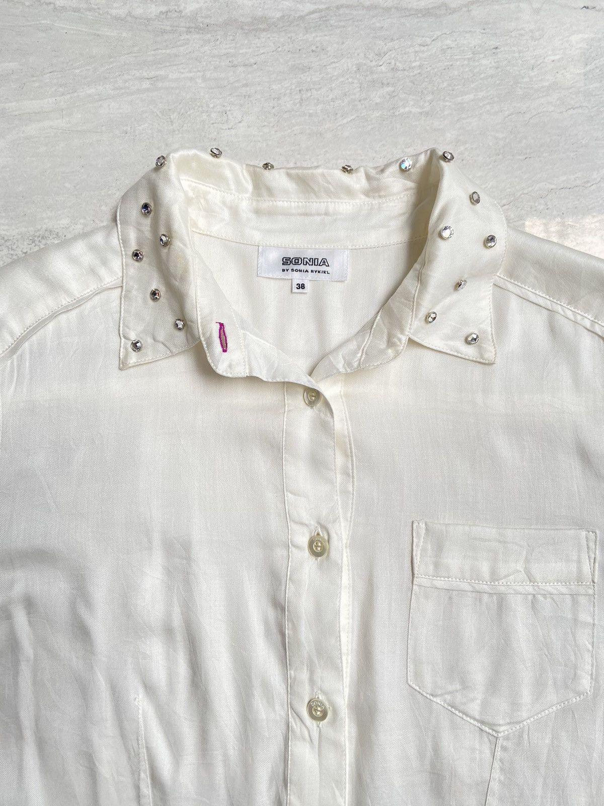 Sonia Rykiel SONIA By SONIA RYKIEL White Shirt Size S / US 4 / IT 40 - 4 Thumbnail
