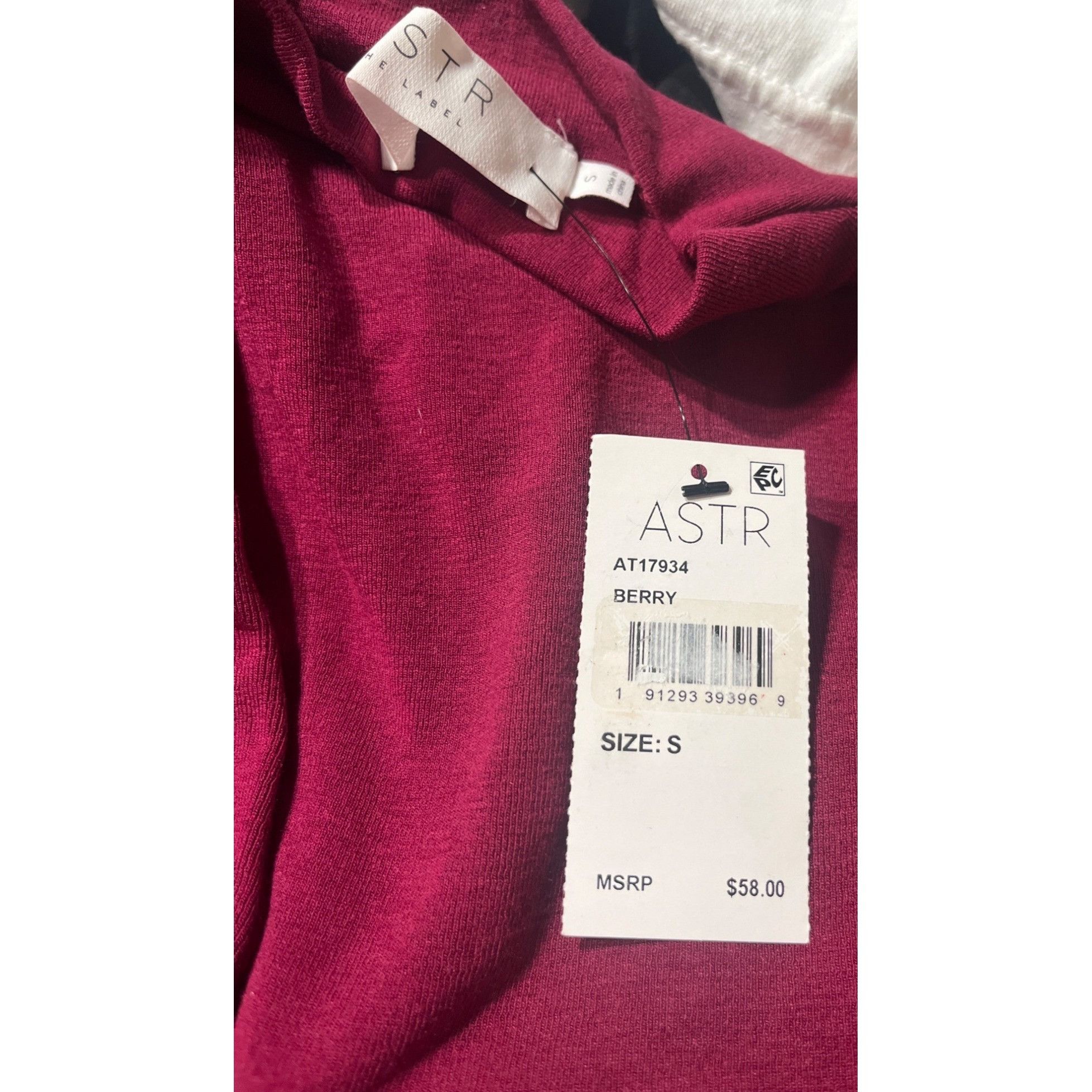 ASTR The Label ASTR Asymmetrical Pleated Cutout Mock Neck Sweater Top, Berr Size S / US 4 / IT 40 - 8 Thumbnail