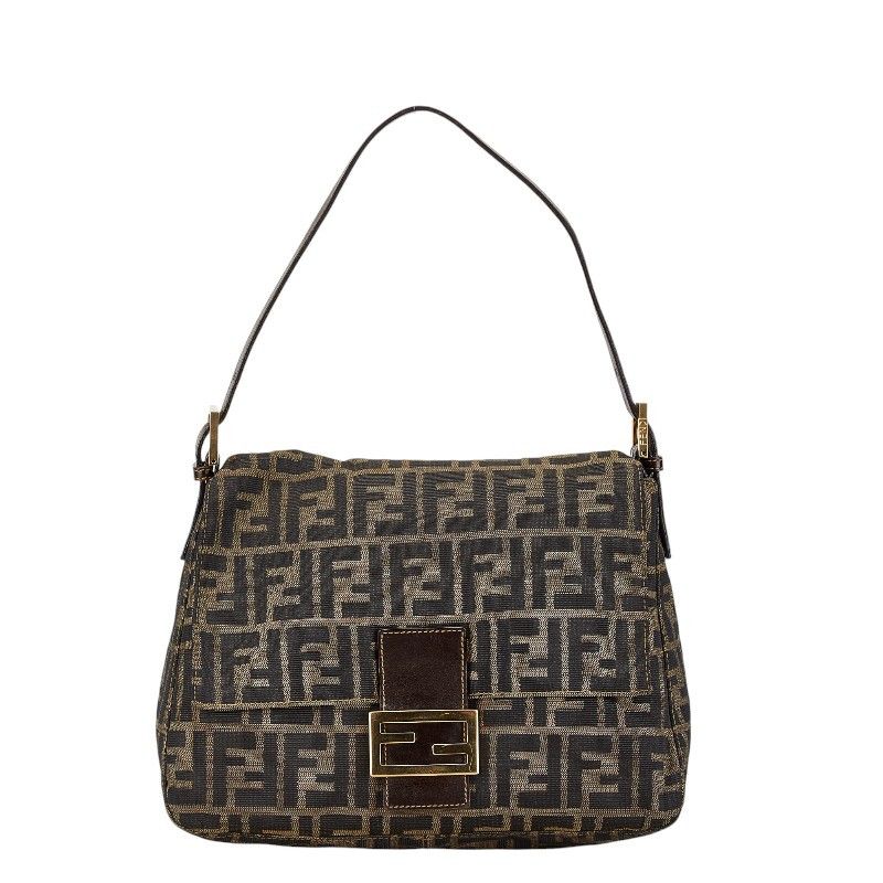 Fendi Fendi Fendi Canvas Leather Mamma Bucket Shoulder Bag Canvas Shoulder Bag in Very Good Condition Size ONE SIZE - 1 Thumbnail