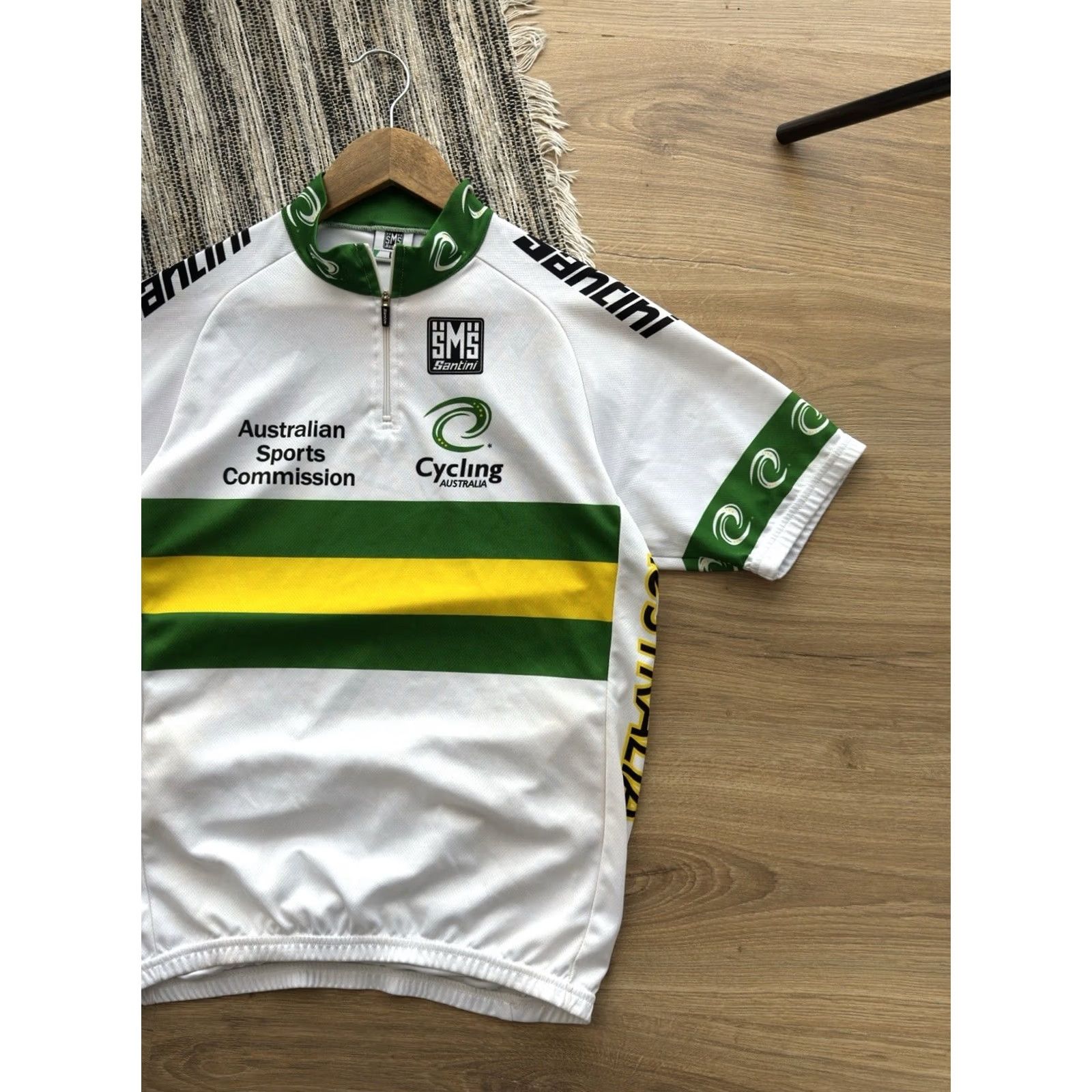 Vintage VINTAGE SMS Santini Australia Cycling Jersey Maillot T-Shirt Shirt Short Sleeve White L Mens Cycling 90s Size US L / EU 52-54 / 3 - 2 Thumbnail