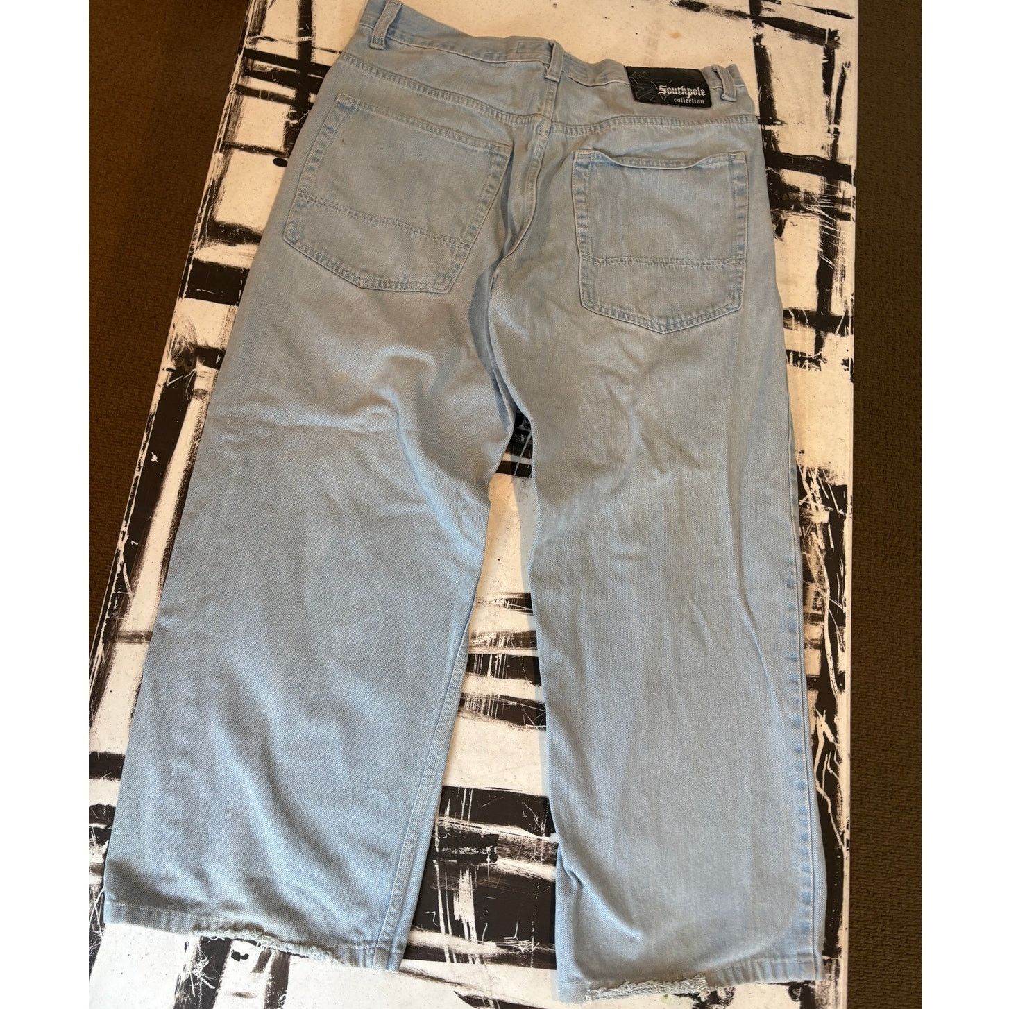 Southpole × Vintage Southpole Baggy Denim Jeans Y2K Mens 38x28 Wide Leg Skater Size US 38 / EU 54 - 4 Thumbnail