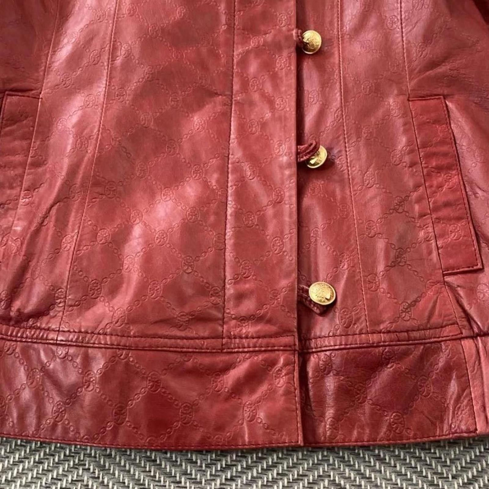 Jean Charles De Castelbajac Castelbajac real sheep leather red logo jacket Size XS / US 0-2 / IT 36-38 - 4 Thumbnail