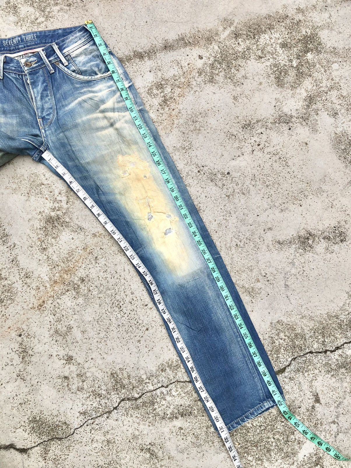 Pepe Jeans PEPE JEANS DISTRESSED WASHED BLUE DENIM Size US 31 - 11 Thumbnail