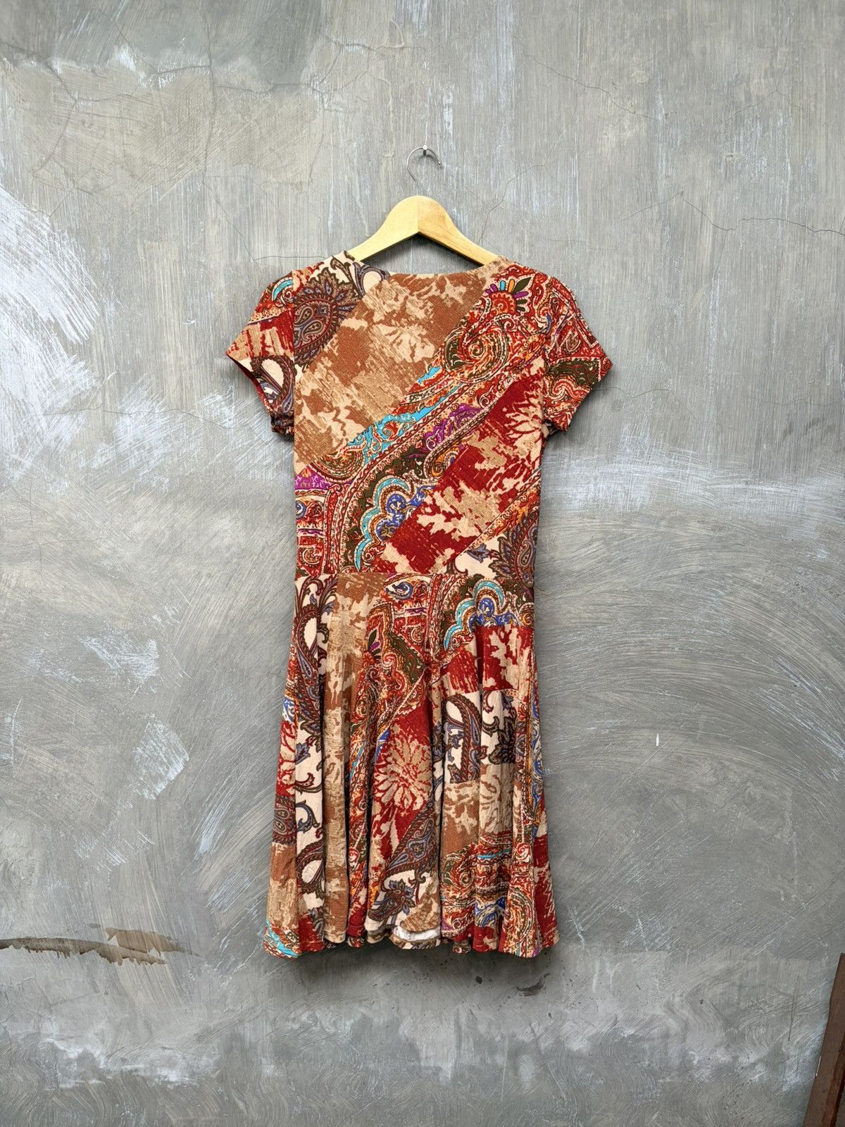 Lauren Ralph Lauren Vintage Lauren Ralph Lauren Batik Pattern Women Midi Dress Size M / US 6-8 / IT 42-44 - 8 Thumbnail