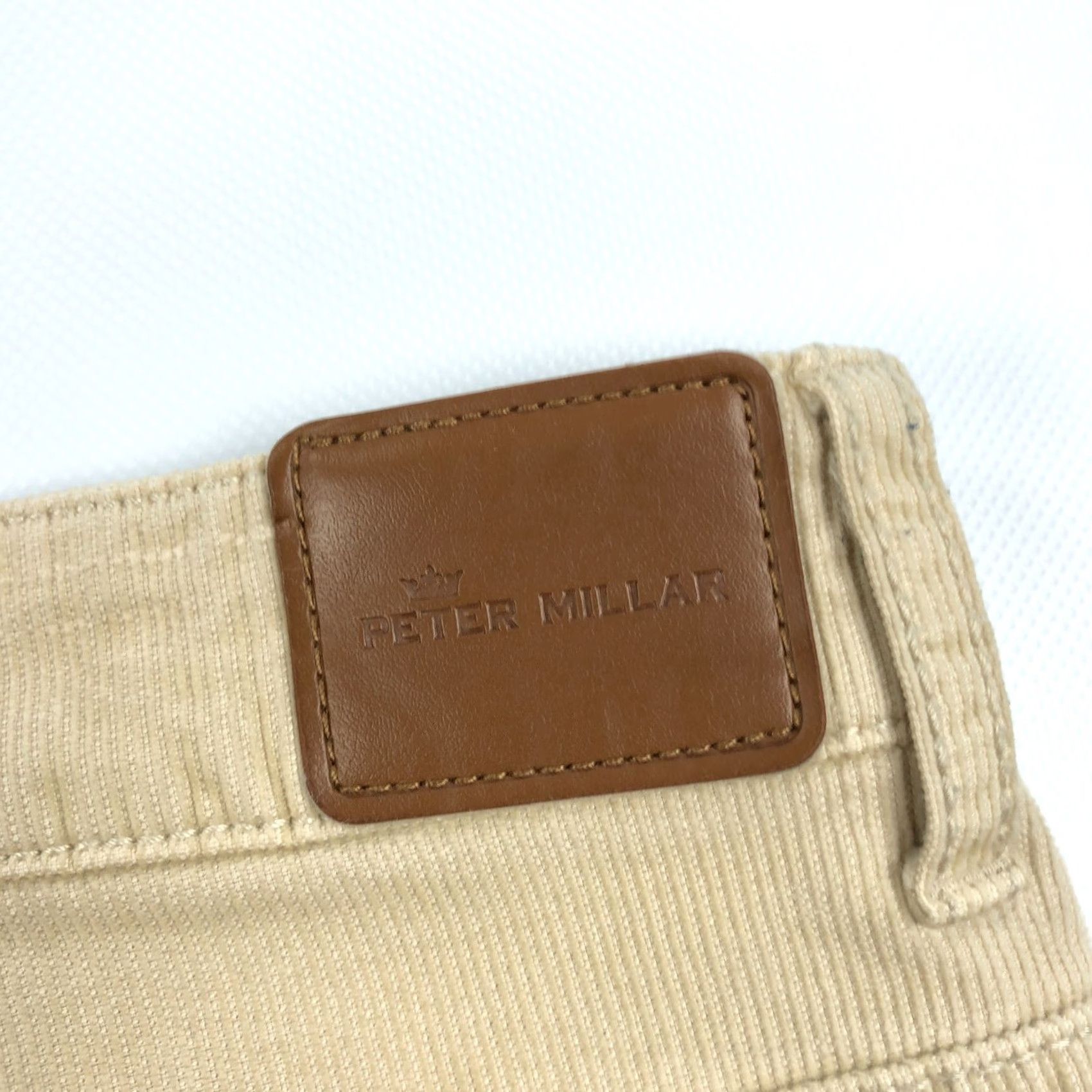 Peter Millar VINTAGE Peter Millar Pants Men 5-Pocket Beige Chino 35x30 Superior Soft Corduroy Crown Size US 35 - 5 Thumbnail