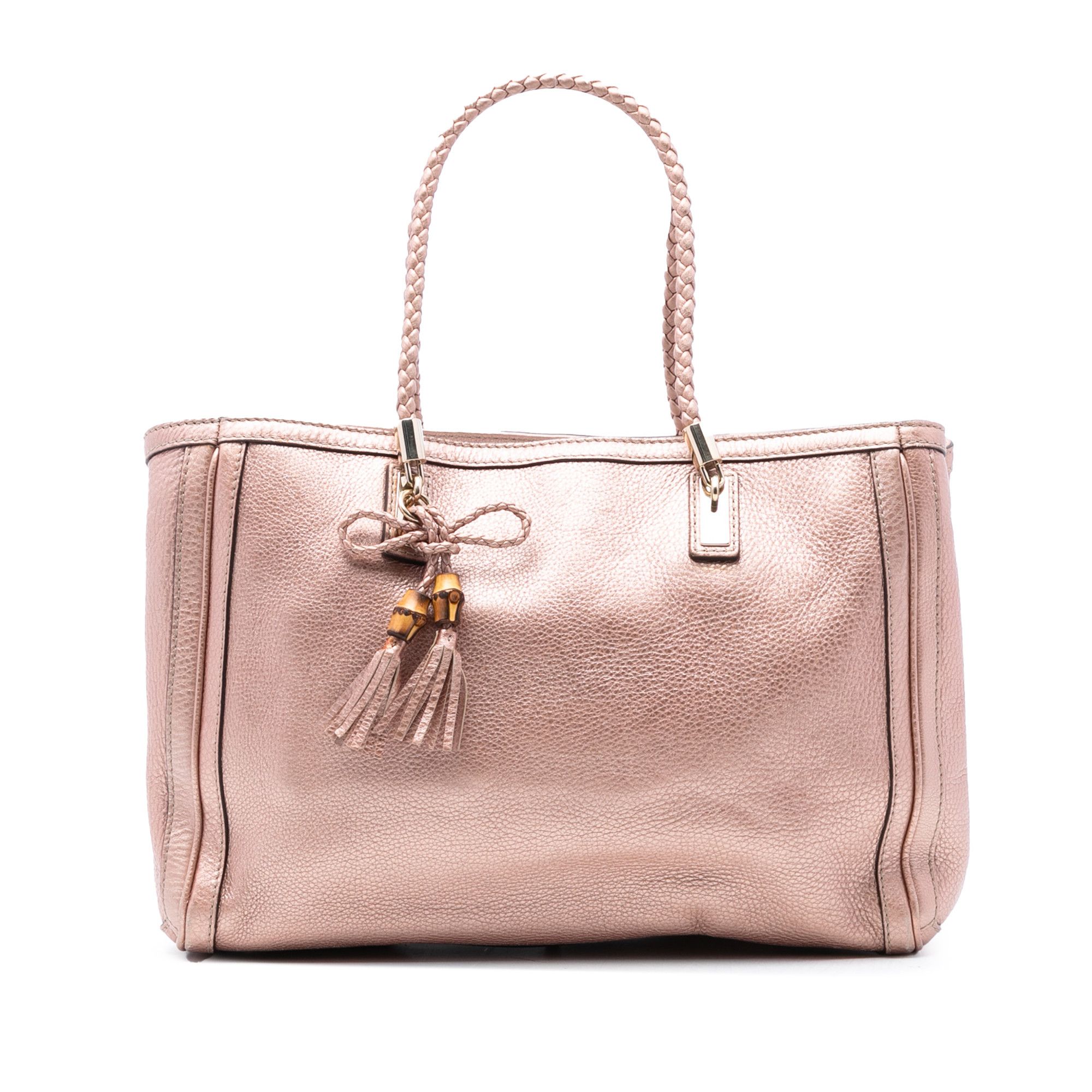 Gucci Medium Metallic Leather Bella Tote