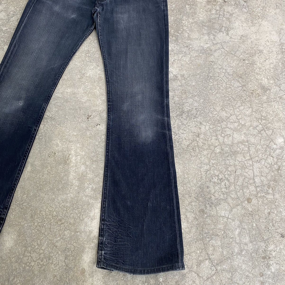 Lee Vintage Lee Faded Black Flared Denim Jeans Size US 34 / EU 50 - 7 Thumbnail