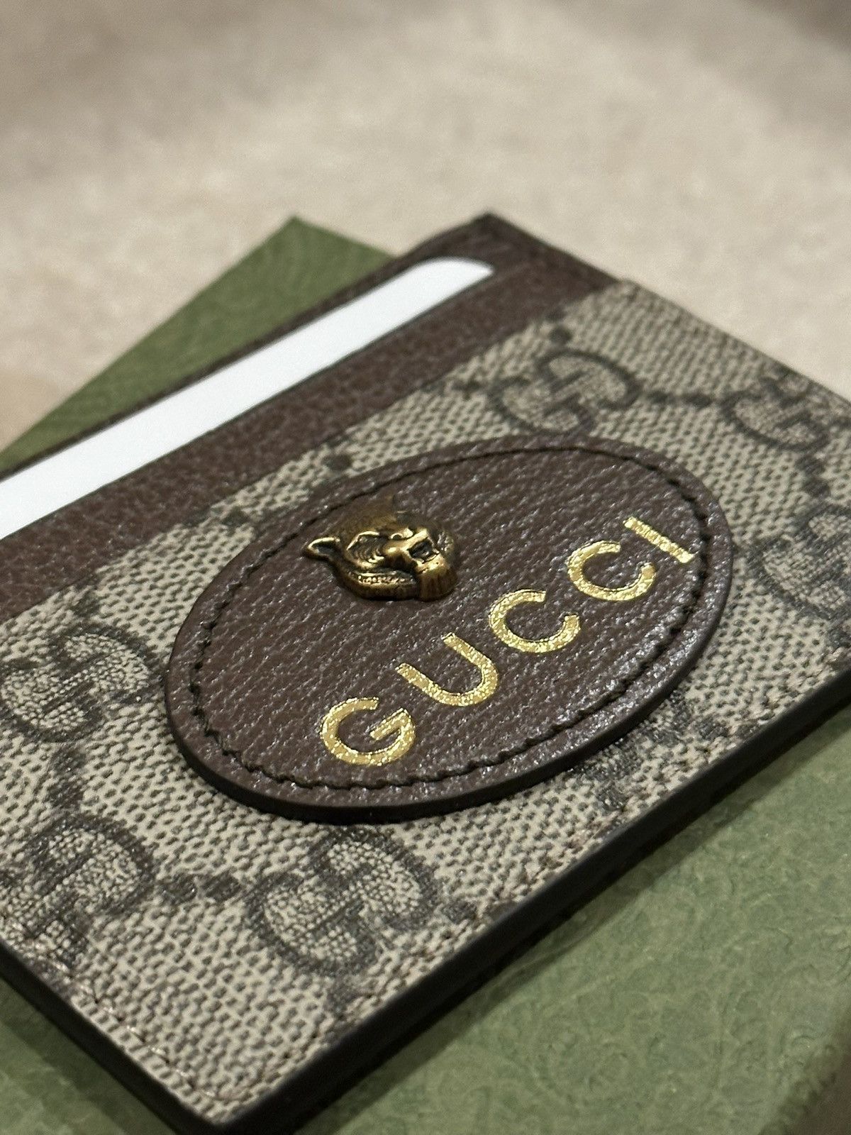 Gucci Gucci GG Supreme Canvas Tiger Card Holder Size ONE SIZE - 3 Thumbnail