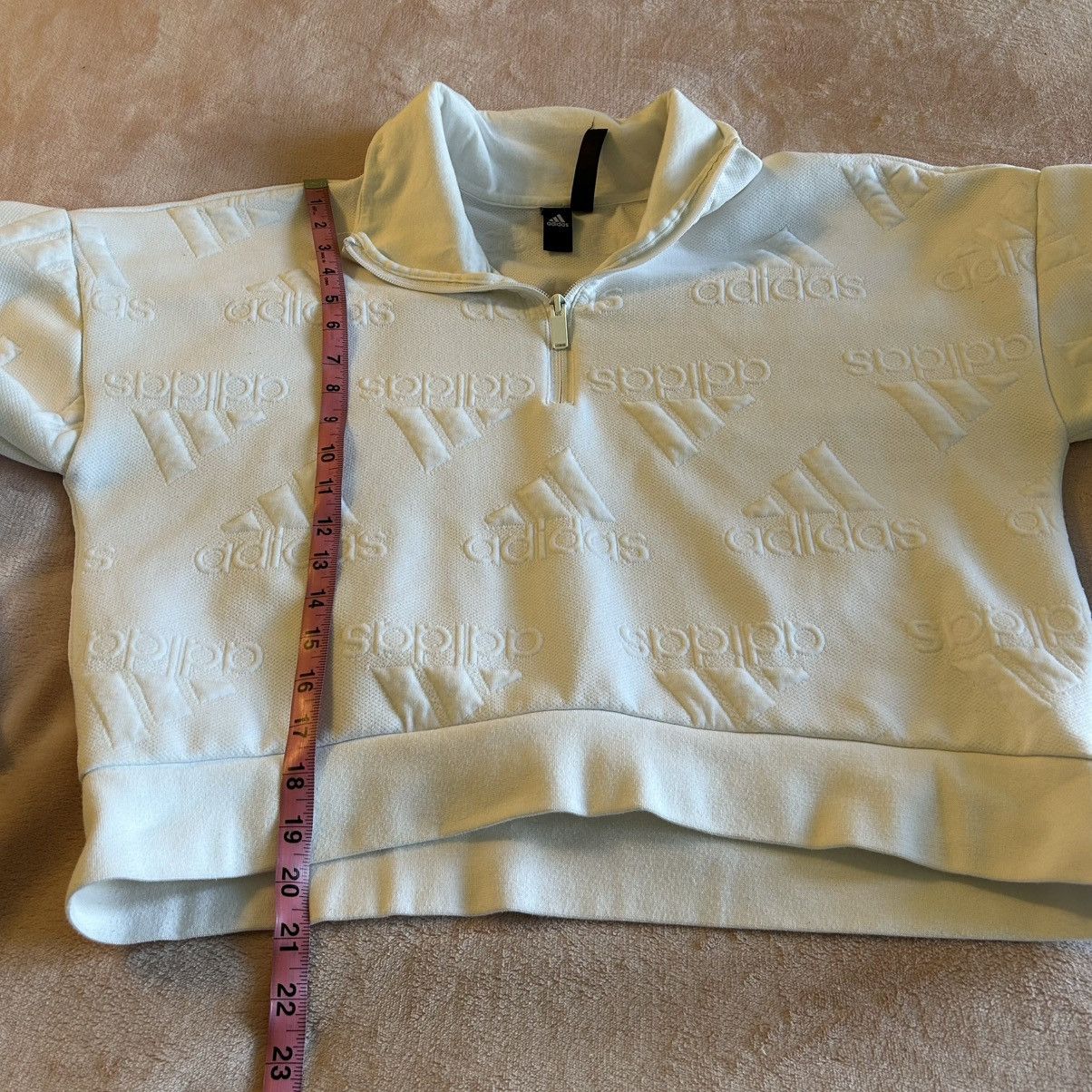 Adidas Adidas areoready jacquard oversized cropped pullover S Size S / US 4 / IT 40 - 13 Thumbnail