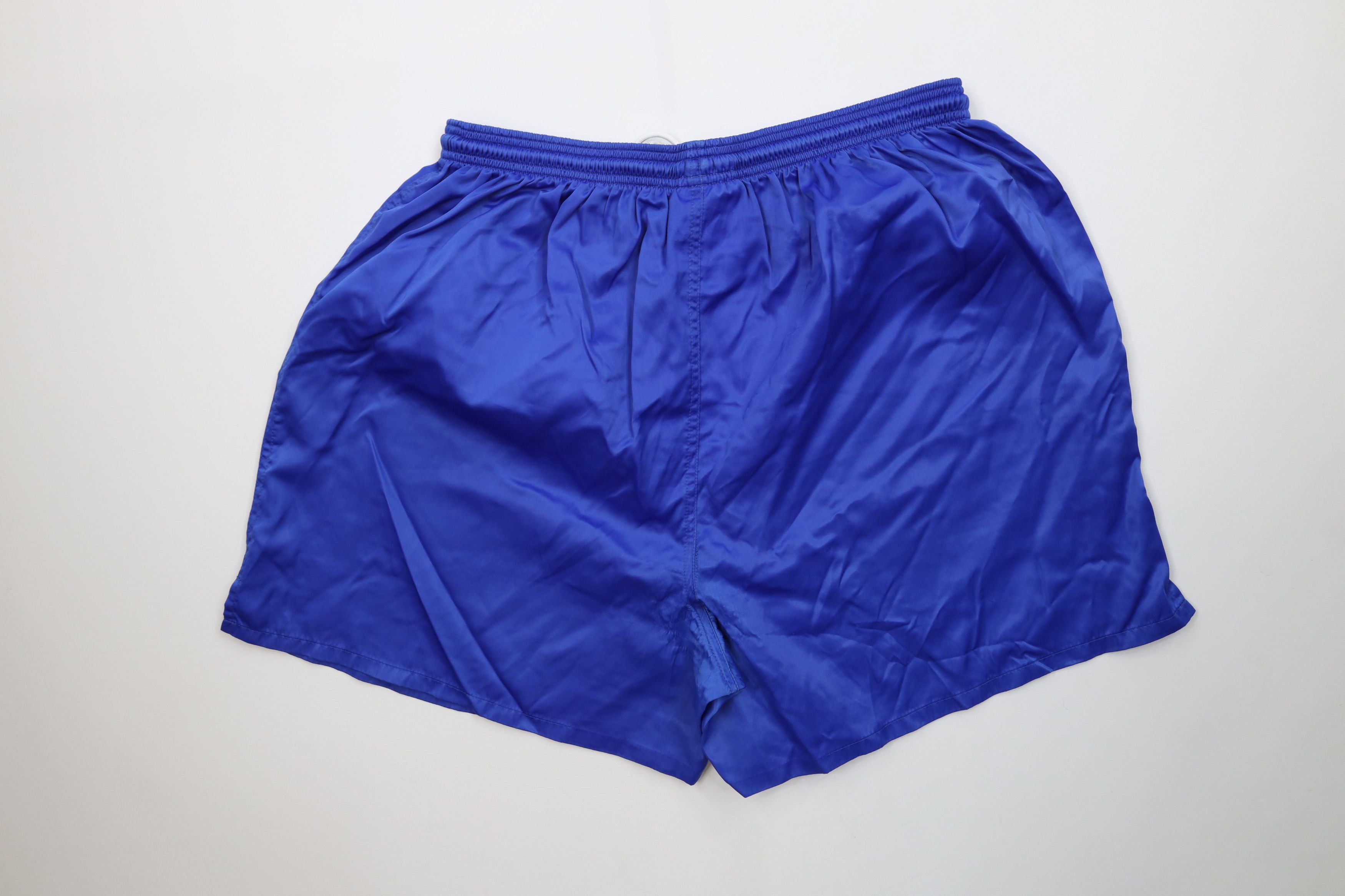 Adidas Vintage 90s Adidas Nylon Running Soccer Shorts Royal Blue Size US 36 / EU 52 - 10 Thumbnail