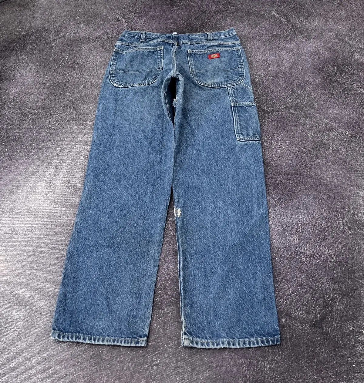 Dickies × Vintage Vintage Dickies USA Faded Blue Work Denim Hype Baggy Jeans Size US 33 - 3 Thumbnail