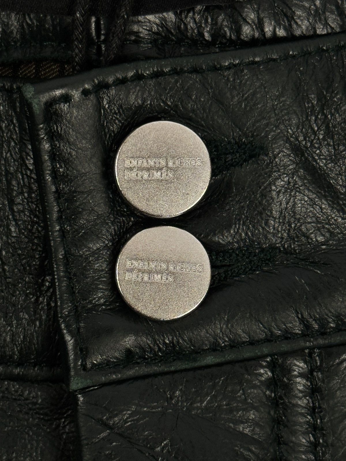Enfants Riches Deprimes LONG NIGHT LEATHER PANTS DEEP GREEN Size US 34 / EU 50 - 5 Thumbnail