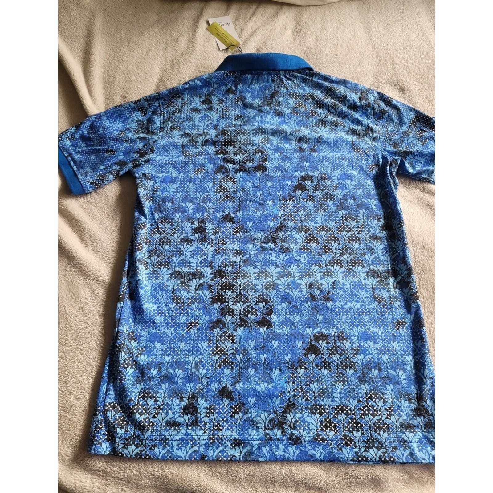 Robert Graham Robert Graham Mens Small Polo Blue Floral Pattern Warden Size US S / EU 44-46 / 1 - 4 Thumbnail