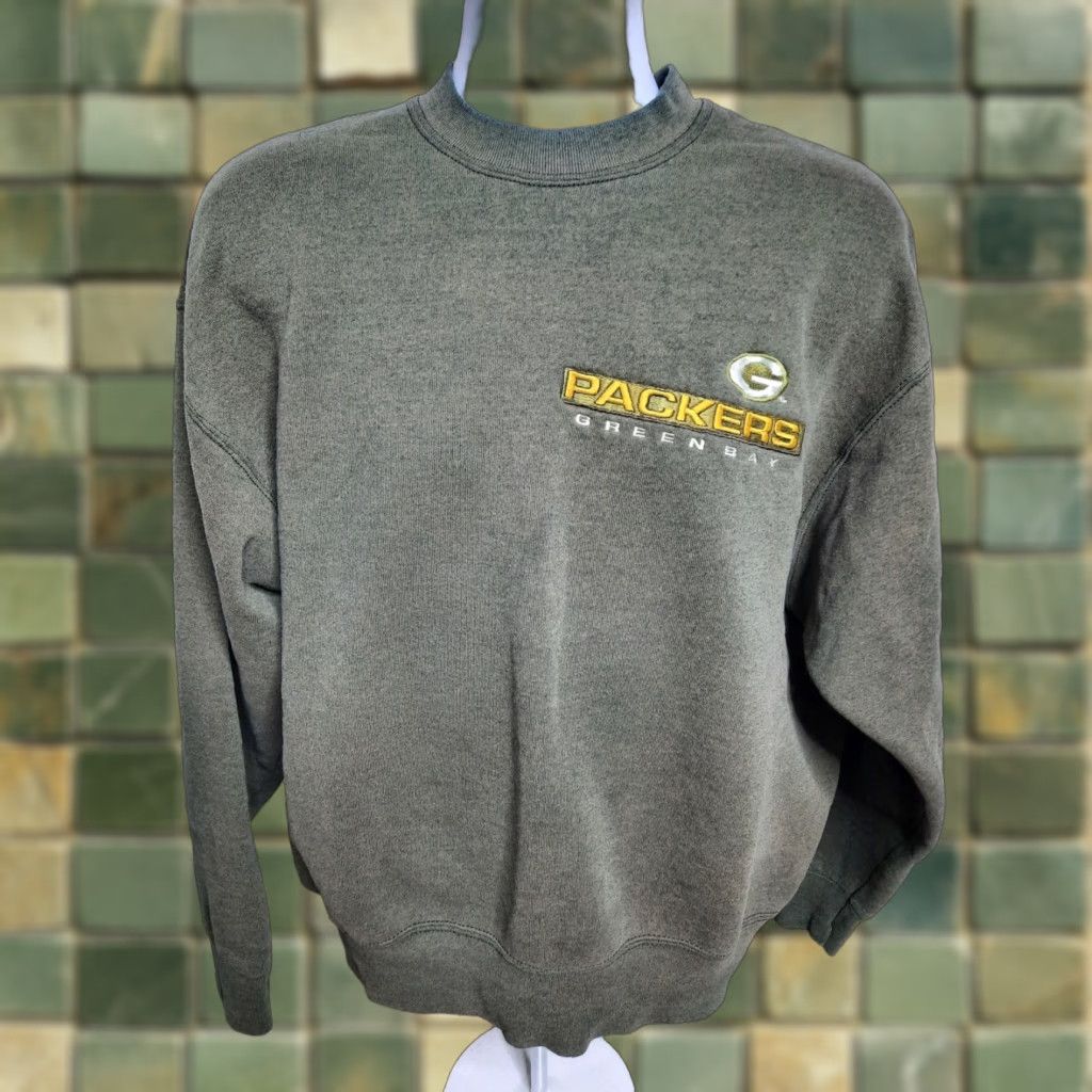Salem Sportswear VINTAGE 90s Salem Sportswear Green Bay Packers NFL Crewneck Sweatshirt Men XL Made In USA Green Size US XL / EU 56 / 4 - 1 Thumbnail