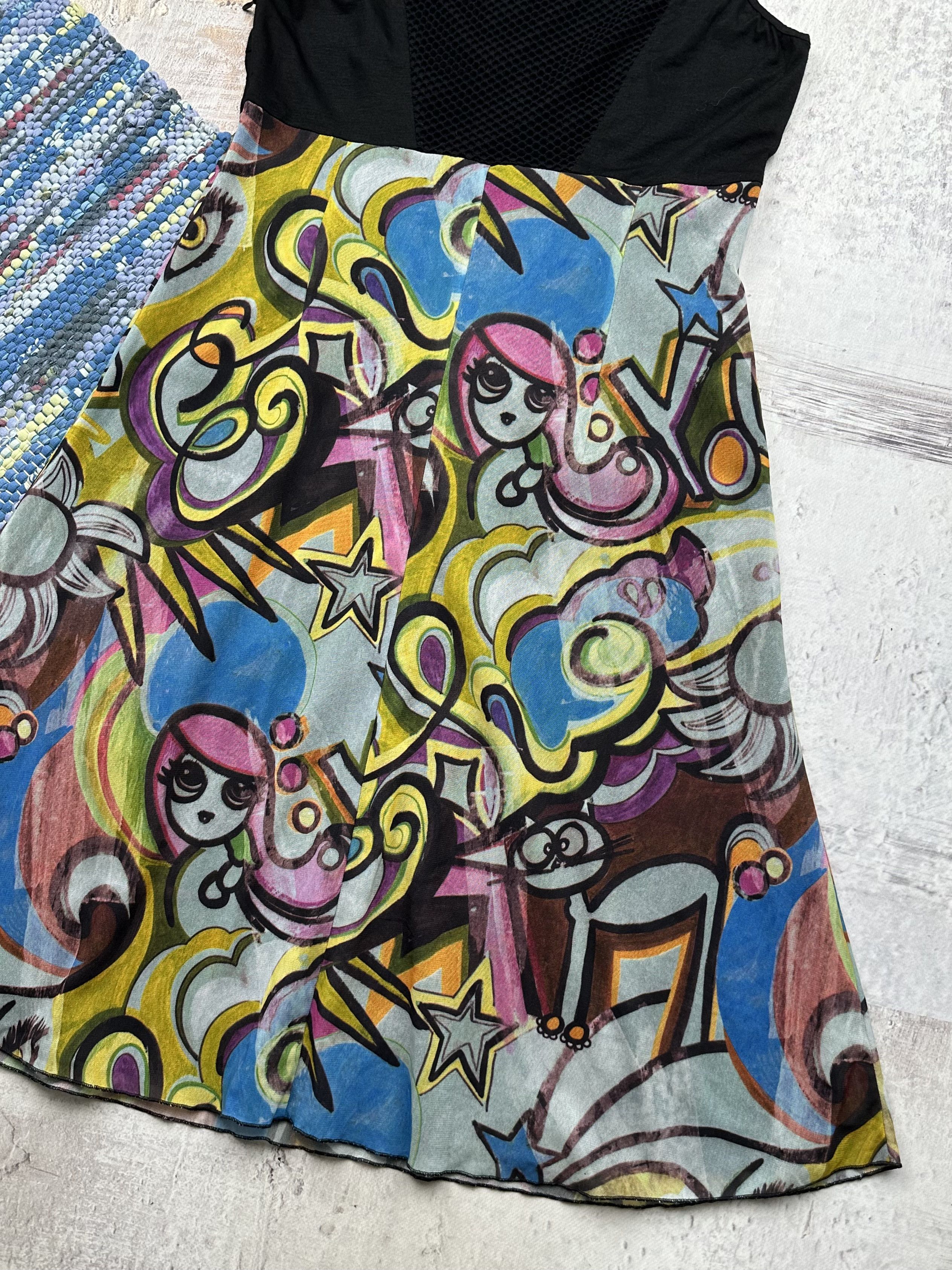Japanese Brand Vintage Printed Dress A255(59) Size M / US 6-8 / IT 42-44 - 4 Thumbnail