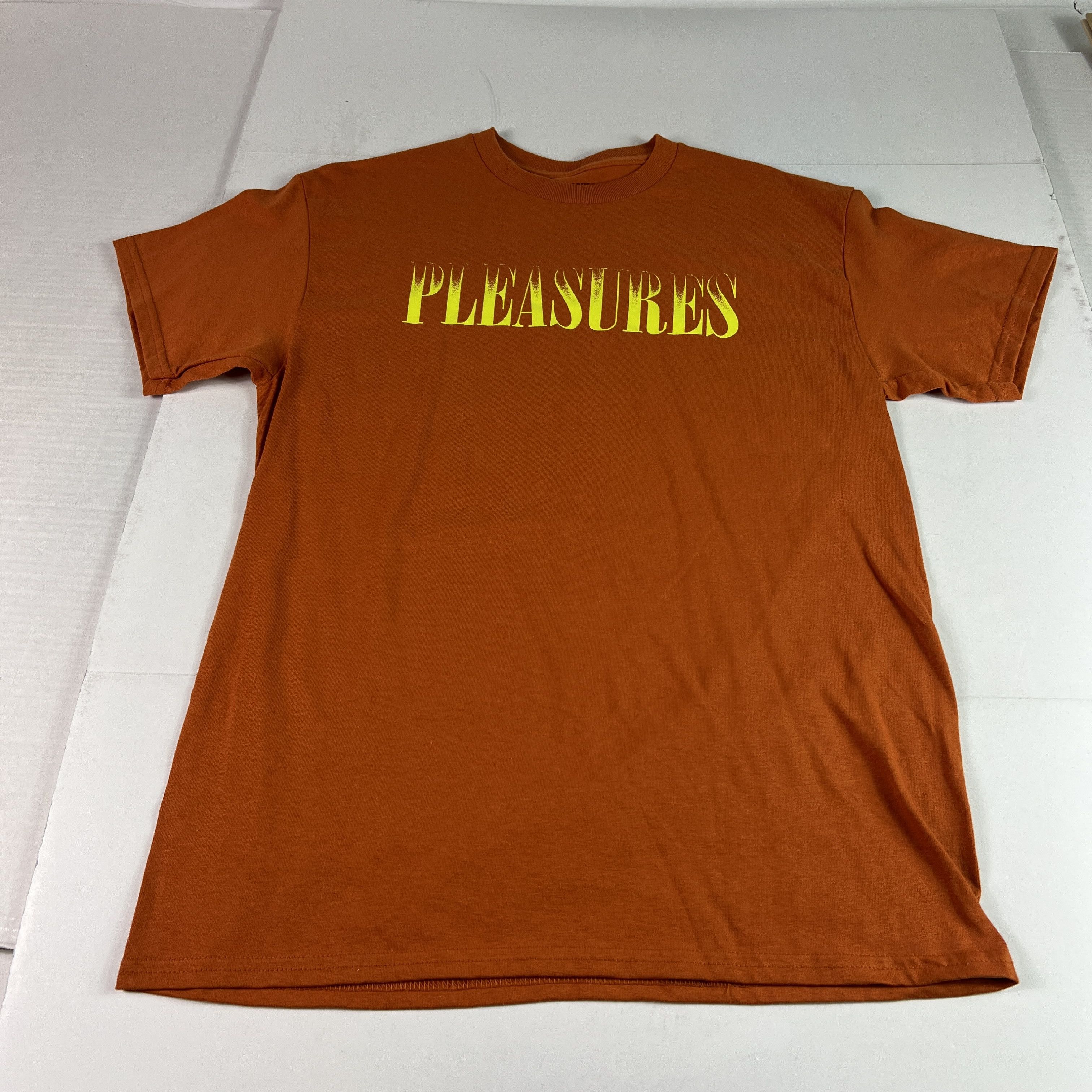 Pleasures Pleasures Shirt Orange Faded Crumble Big Logo Tee Size US M / EU 48-50 / 2 - 1 Thumbnail
