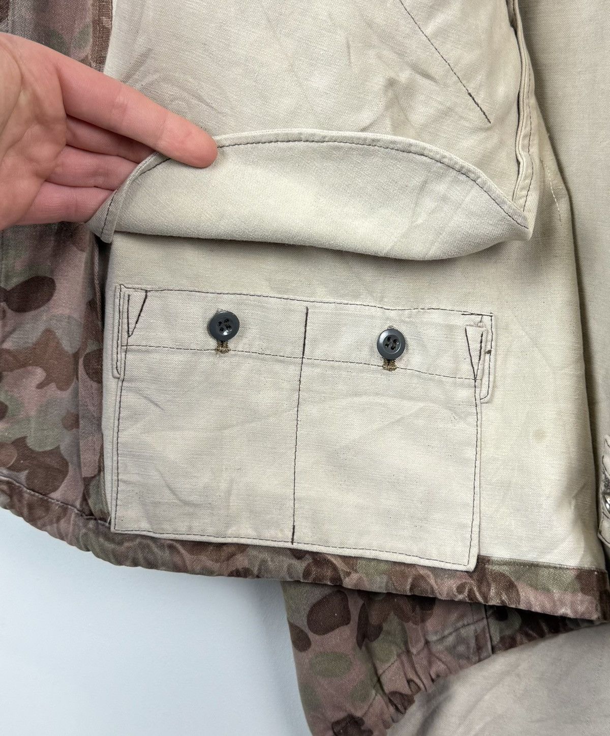 Vintage Vintage Austrian Army Kaz 57 Pea Dot Camo Parka Coat Jacket Size US XL / EU 56 / 4 - 11 Thumbnail