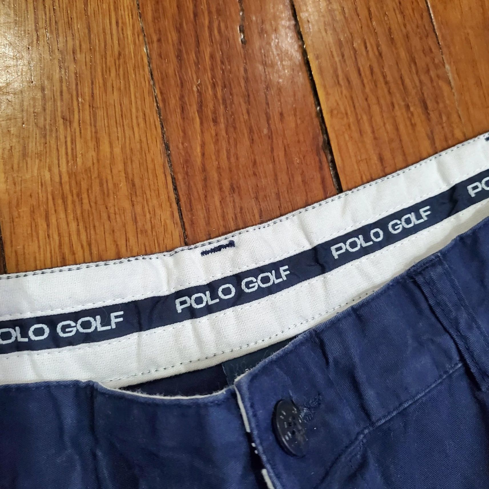 Vintage Polo Golf Shorts Mens 40 Blue Pleated Chino Classic Golf Short 7 Inseam Size US L / EU 52-54 / 3 - 6 Thumbnail