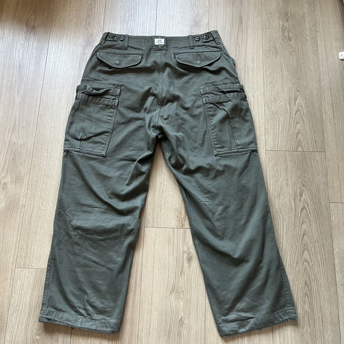 Sassafras Overgrown 4/5 Olive One Washed Cargo Pants in Olive Size US 32 / EU 48 - 2 Thumbnail