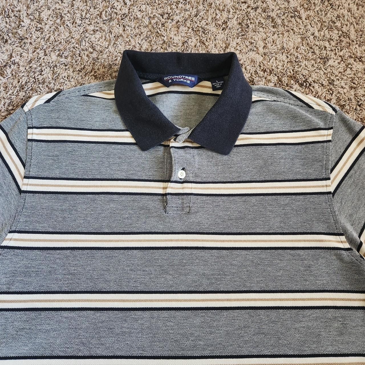 Roundtree & Yorke Roundtree & Yorke Golf Polo Striped Shirt Vintage Size US M / EU 48-50 / 2 - 2 Thumbnail