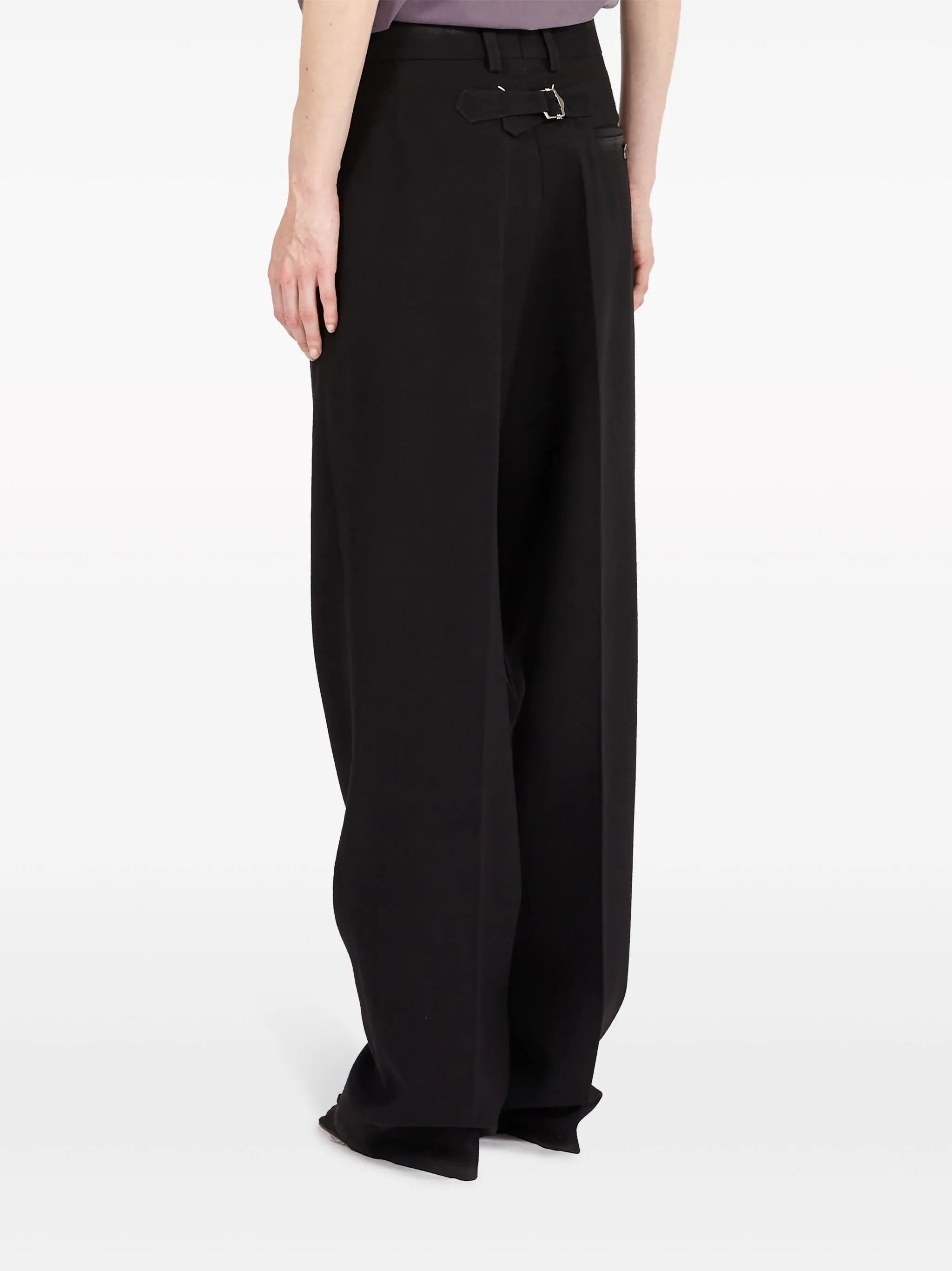 Maison Margiela o1w1db11225 Straight-Leg Gabardine Wool Trousers in Black Size US 30 / EU 46 - 7 Thumbnail