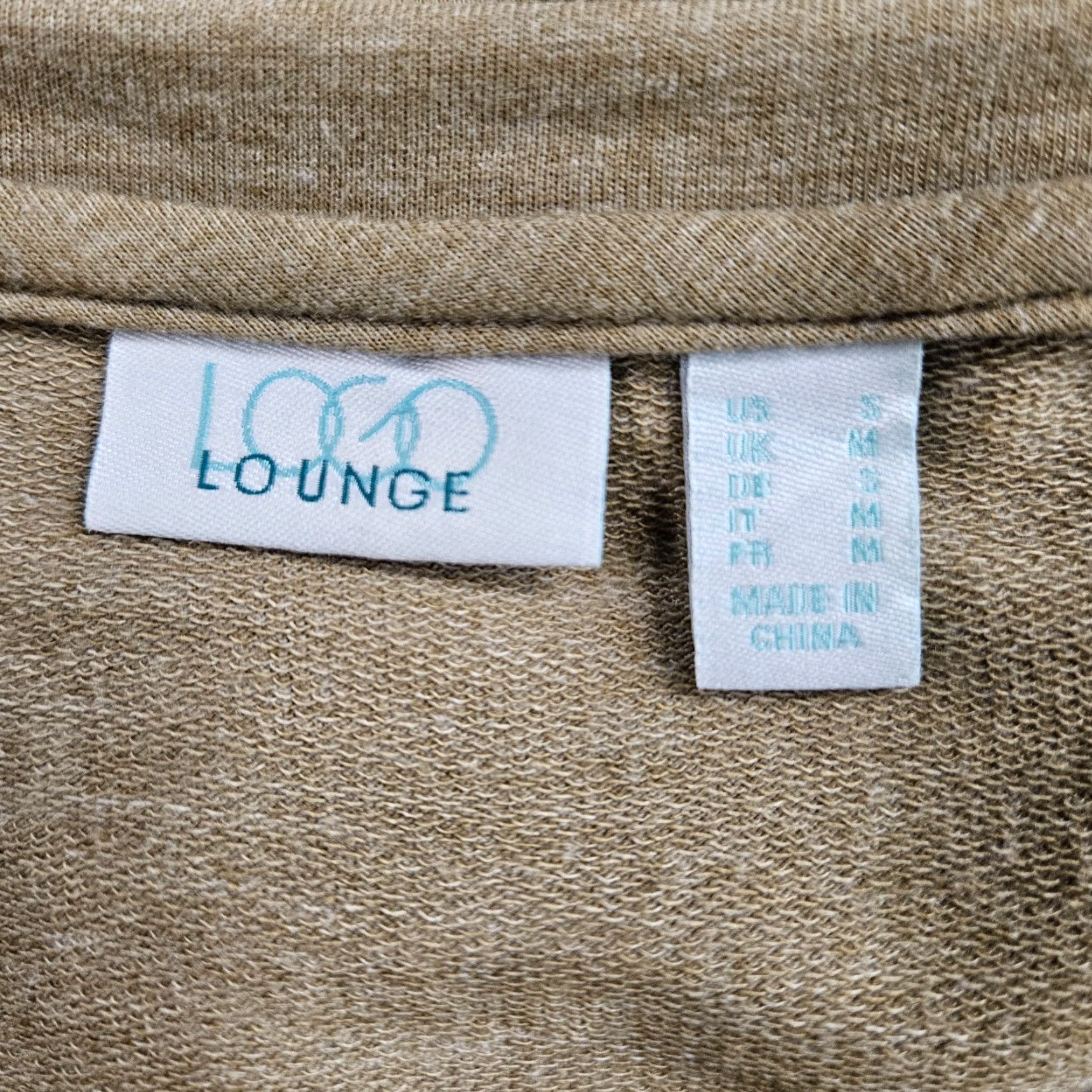 Vintage LOGO Lounge Womens Blouse Shirt V-Neck 3/4 Sleeve Pockets Sz S Green Lounge Top Size S / US 4 / IT 40 - 6 Thumbnail