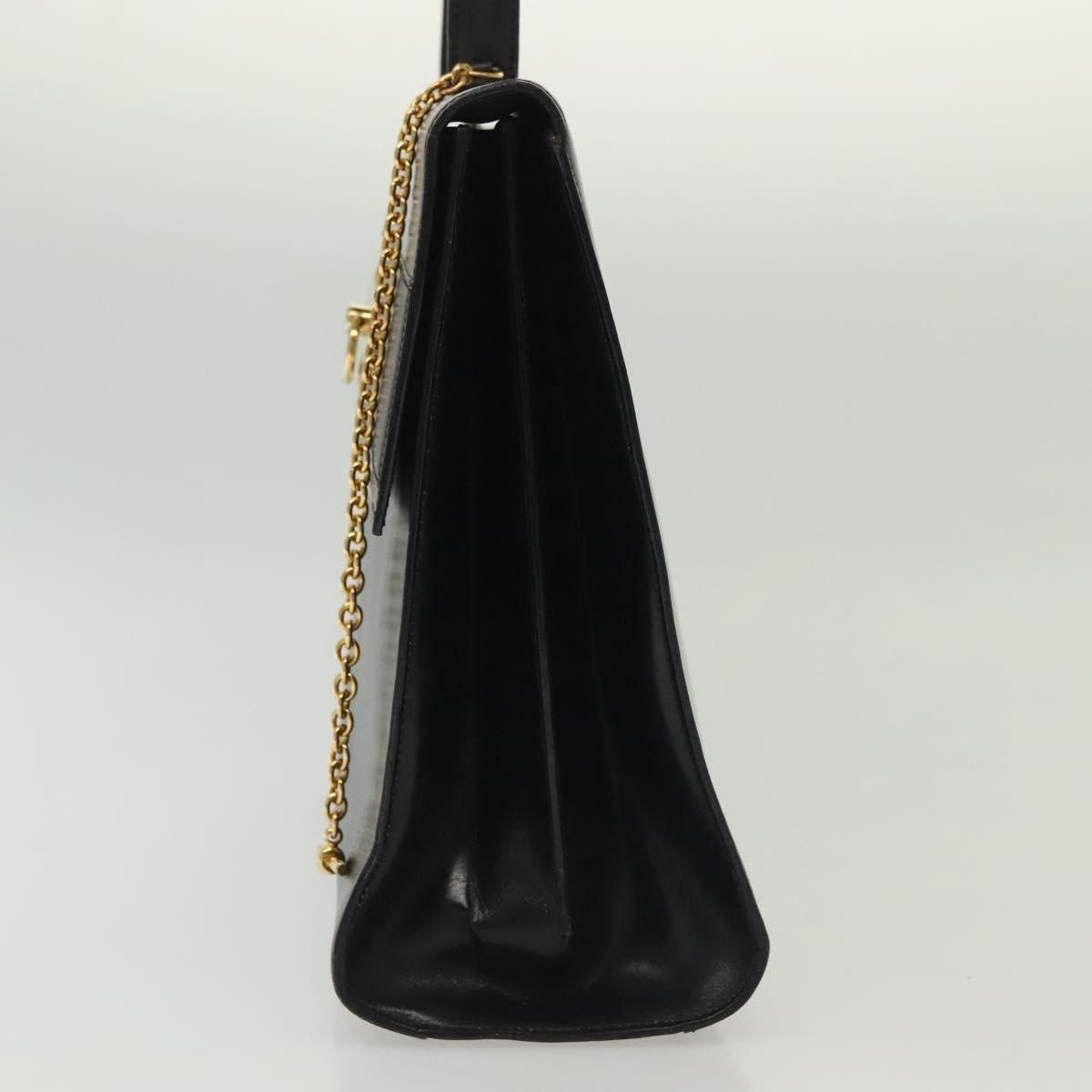 Celine CELINE Hand Bag Leather Black Gold Size ONE SIZE - 4 Thumbnail
