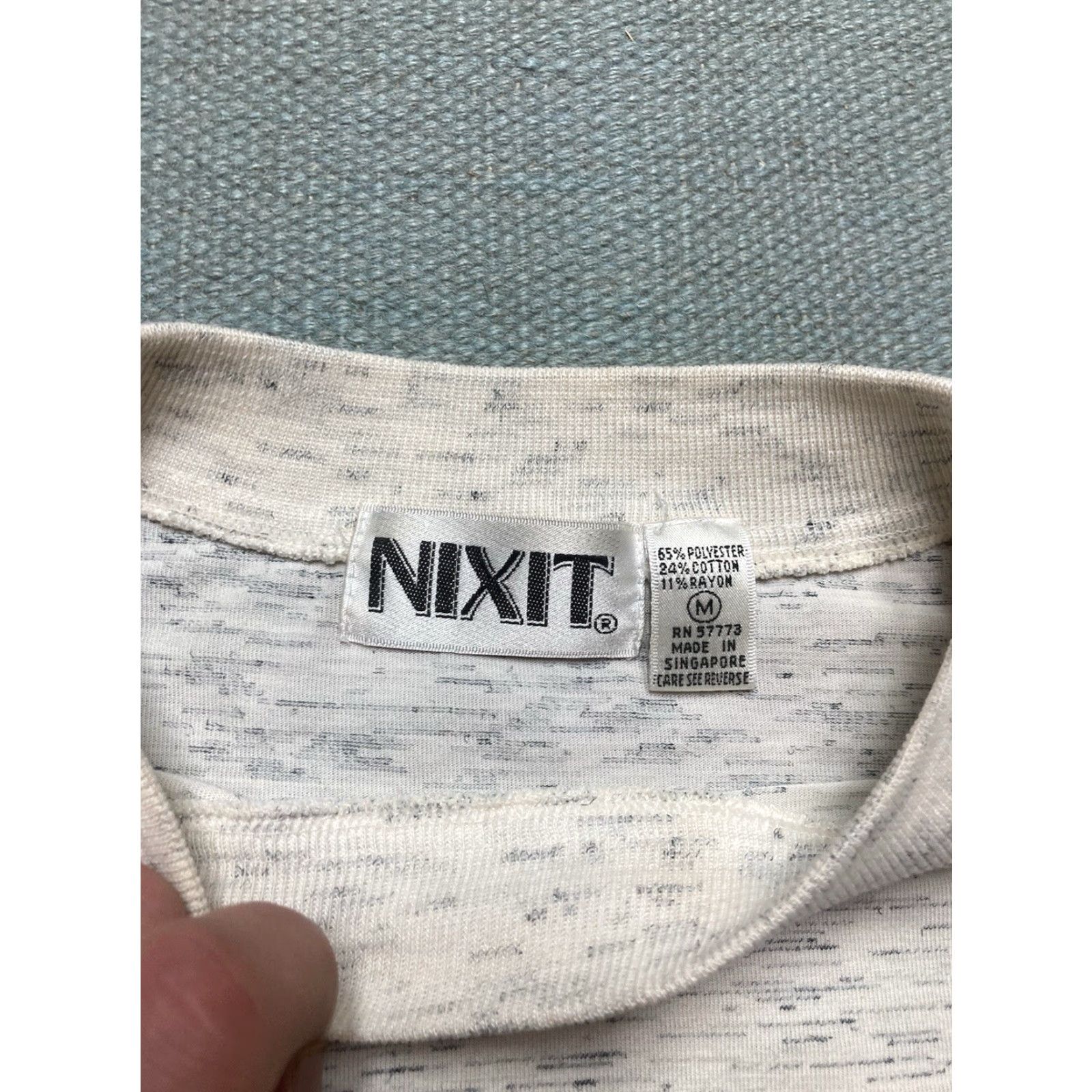 Vintage VINTAGE Nixit T-Shirt 3/4 Sleeve Surf Skate Tri Blend Single Stitch Medium Gray Mens M Size US M / EU 48-50 / 2 - 4 Thumbnail