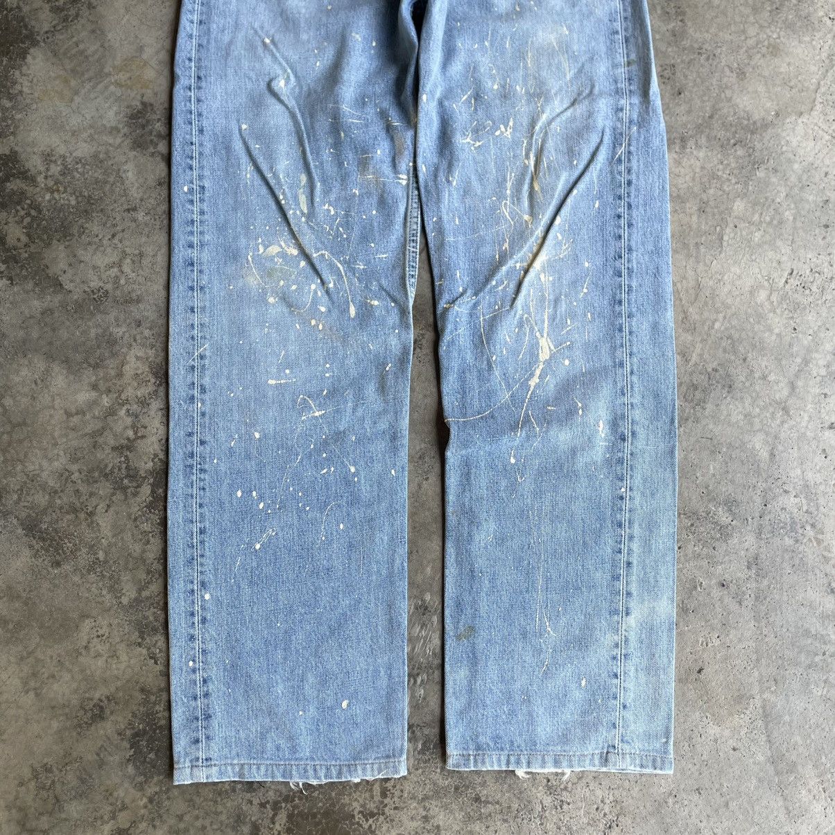 Levi's Vintage Clothing 🔥Vintage 1998 Levis 513 Splatter Paint Ripped Distress Jeans Size US 31 - 3 Thumbnail