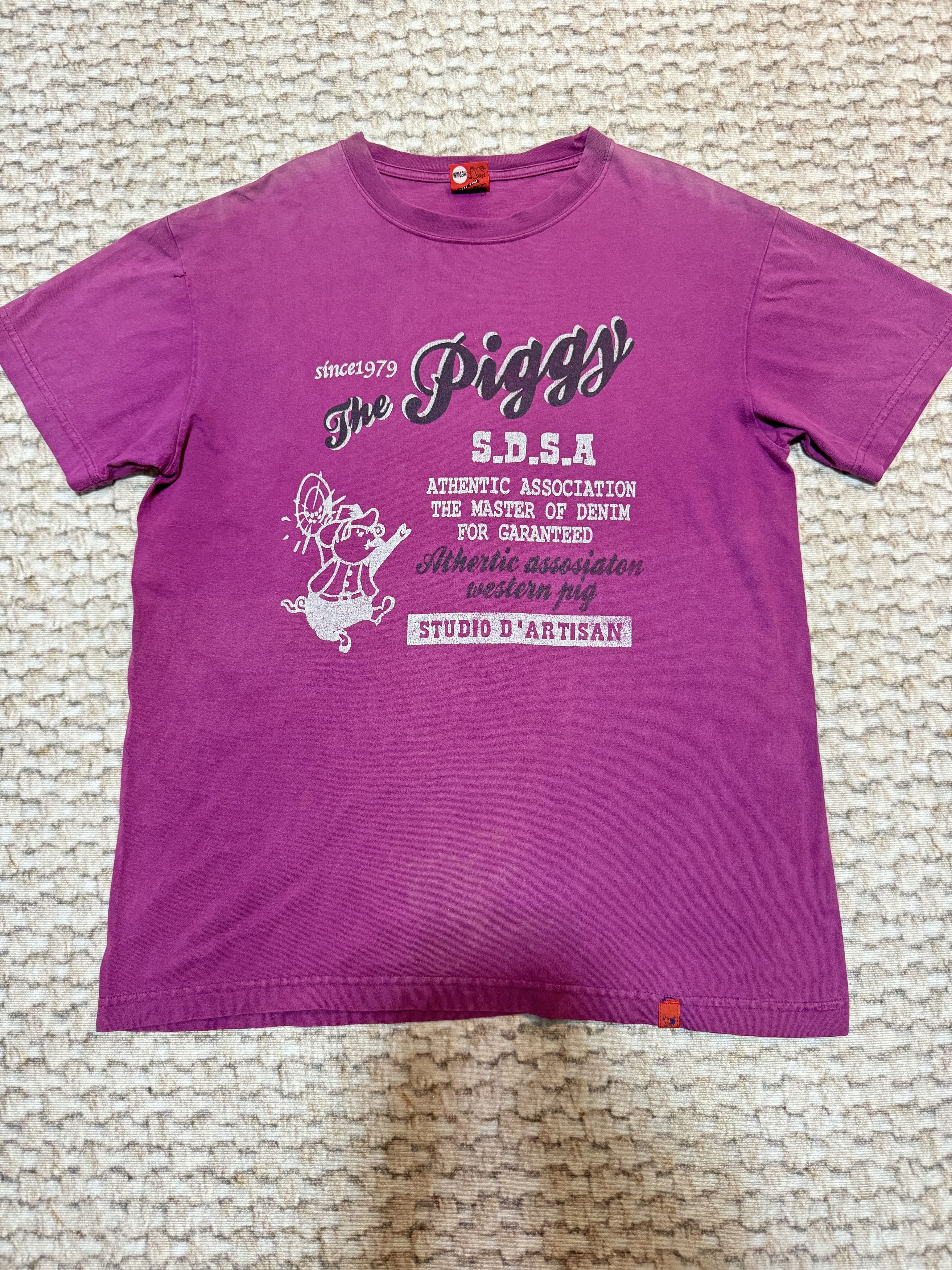 Studio D'Artisan Studio D'Artisan The Piggy Cowboy Sun Faded T shirt Size US M / EU 48-50 / 2 - 1 Thumbnail