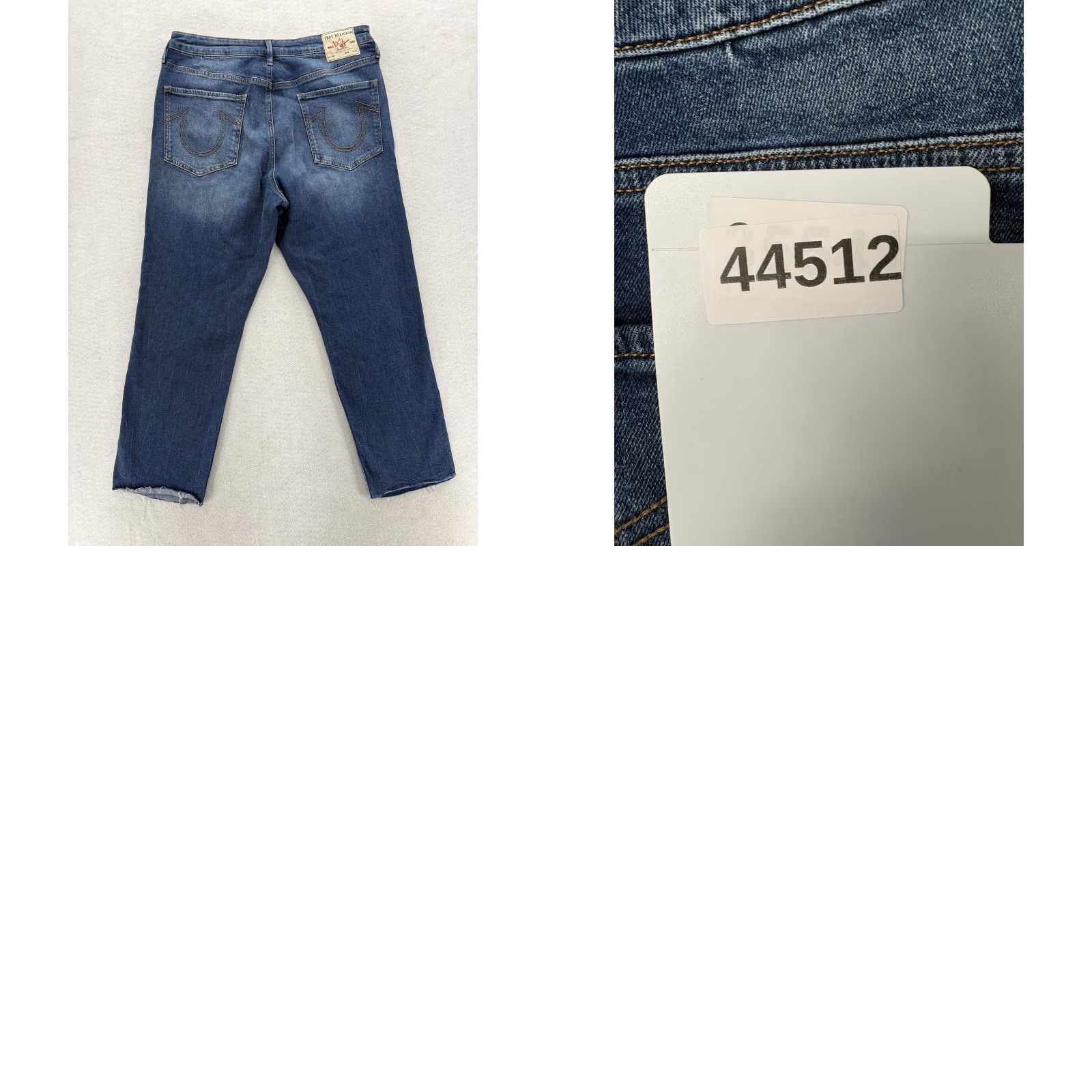 True Religion VINTAGE? No. True Religion Starr Jeans Womens 33 Blue High Rise Cropped Straight Distressed Shirt? Size 24" / US 00 / IT 34 - 10 Thumbnail