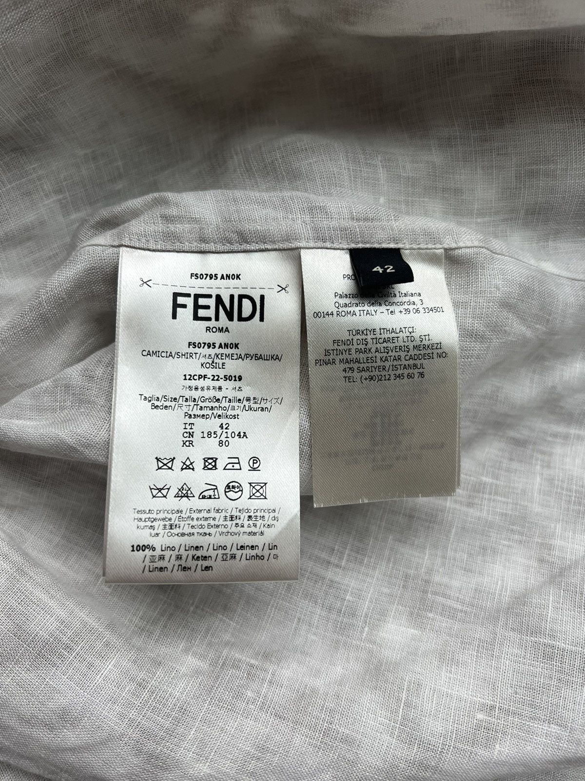 Fendi Fendi FF Polo - Linen - New ‘25 Size US L / EU 52-54 / 3 - 4 Thumbnail