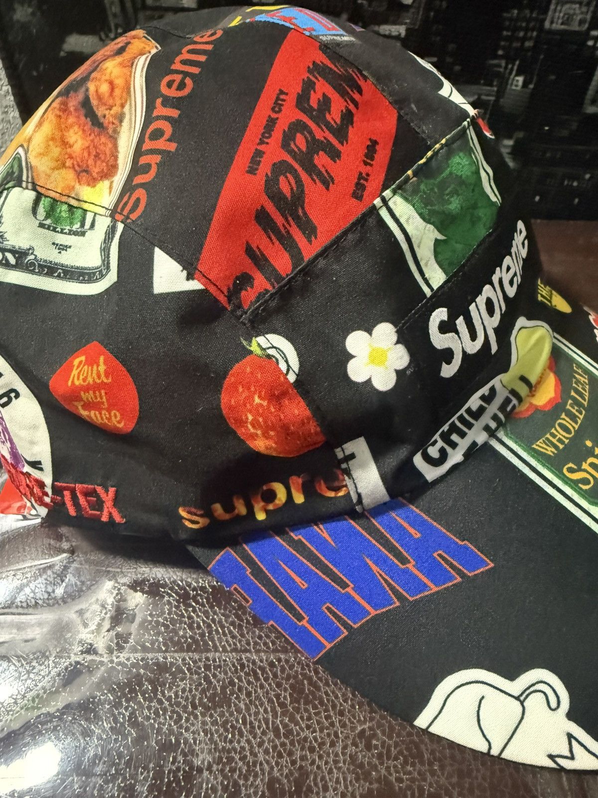 Supreme Supreme SS21 Gore-Tex Long Bill Camp Cap S/M Black Sticker Size ONE SIZE - 7 Thumbnail