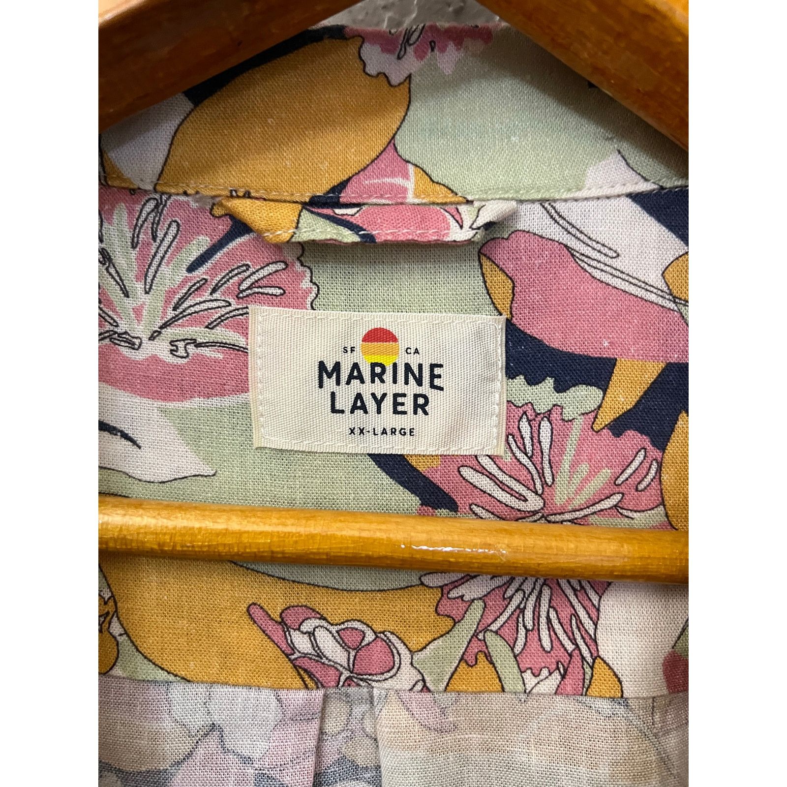 Marine Layer Marine Layer Floral Hawaiian Camp Shirt Mens XXL Tropical Size US XXL / EU 58 / 5 - 4 Thumbnail