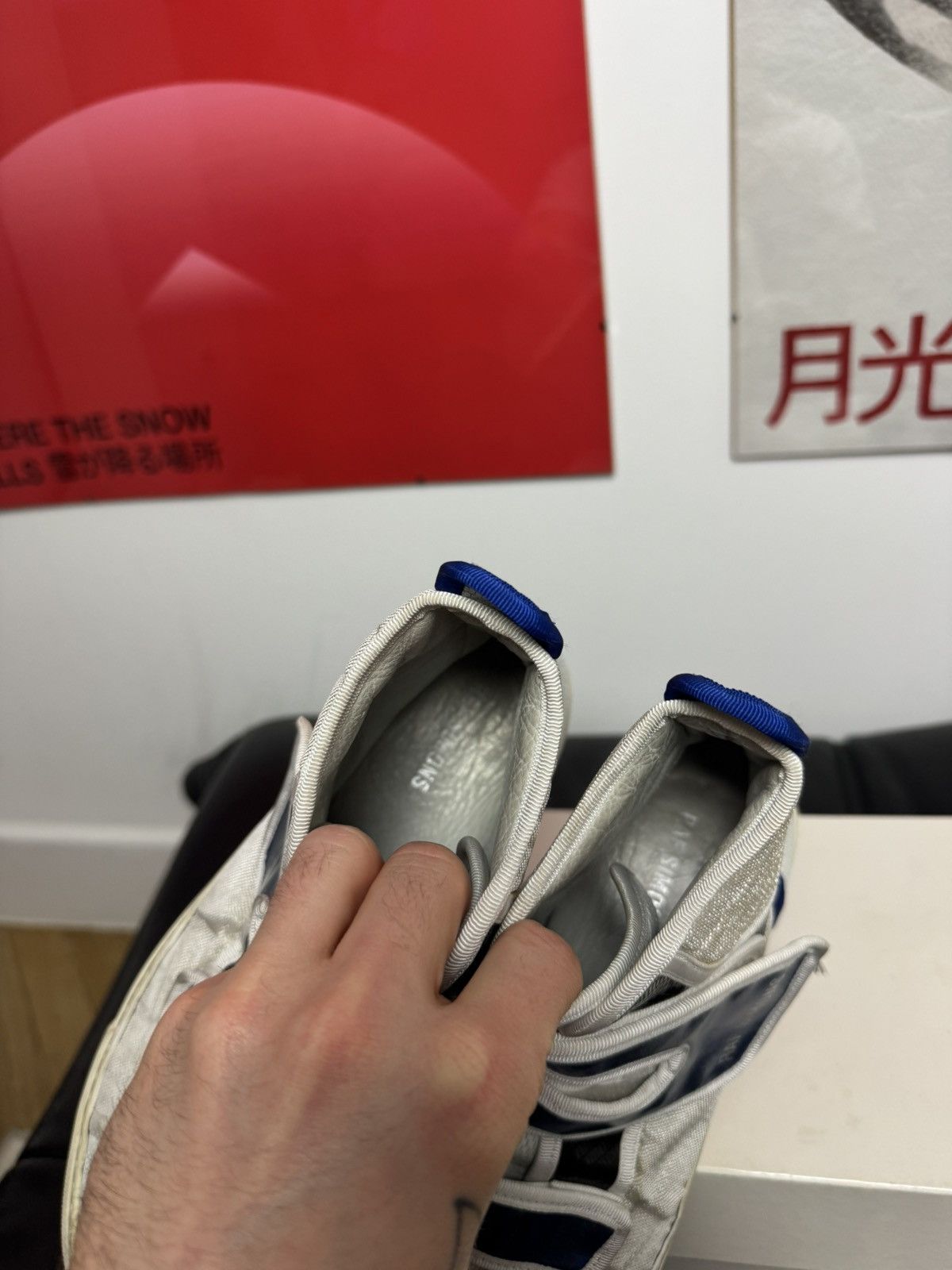 Raf Simons Raf Simons Velcro High-top Archive Sneakers Designer White Size US 7 / EU 40 - 9 Thumbnail