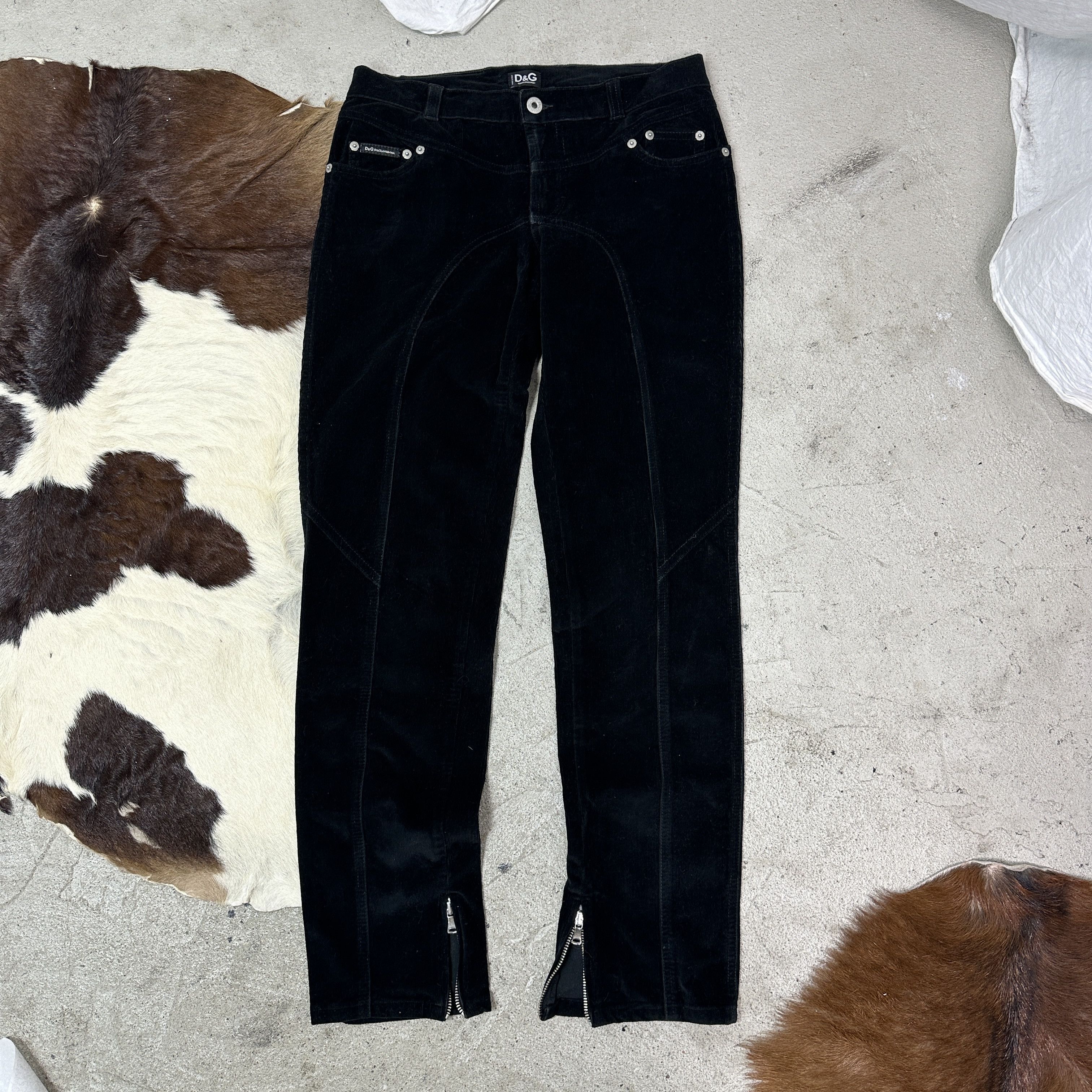 Dolce & Gabbana Vintage Skinny Fitted Corduroy Dolce & Gabbana Pants Y2K Size 29" - 4 Thumbnail