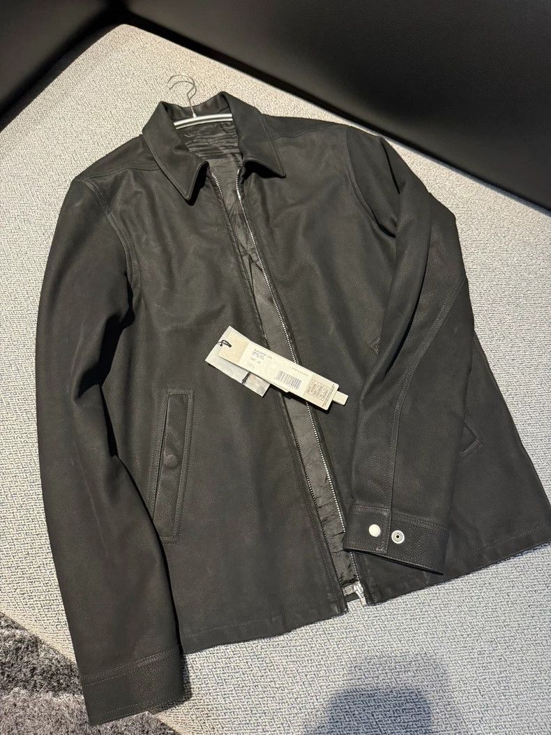 24SS ALICE STROBE size 54アリスストロボレザージャケット Rick Owens Black Alice Strobe Leather Jacket Rick Owens