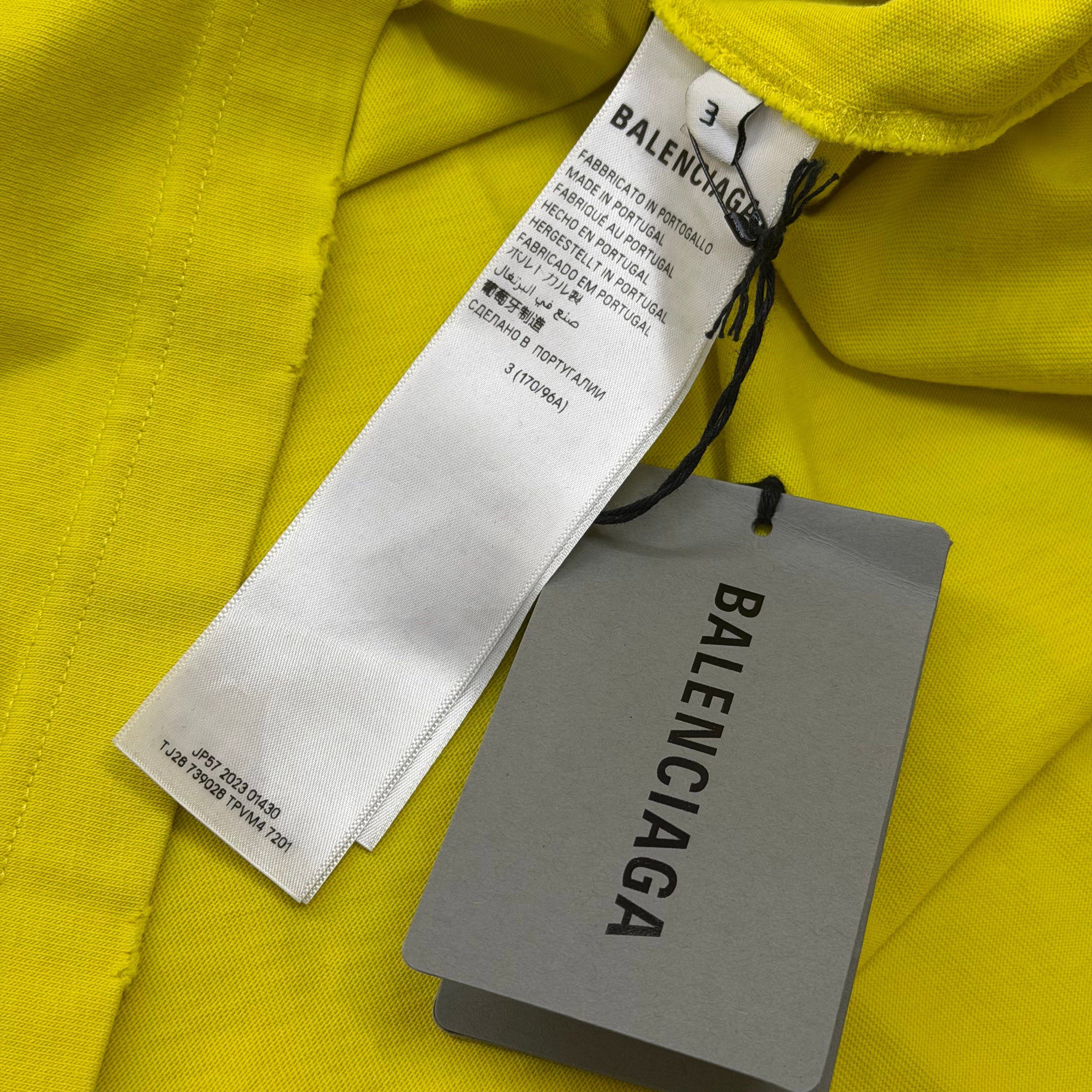 Balenciaga Balenciaga Surfer Logo Tee Yellow 3 (XXL) Size US XXL / EU 58 / 5 - 6 Thumbnail