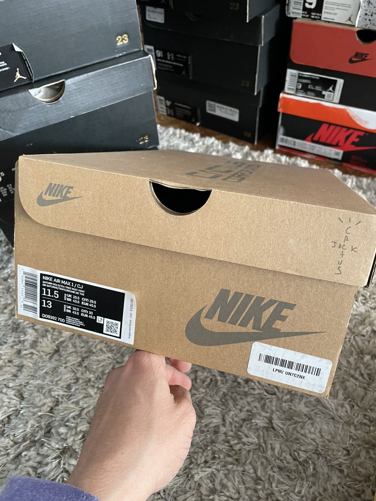 Nike × Travis Scott Air Max 1 x Travis Scott Saturn Gold Size US 11.5 / EU 44-45 - 11 Thumbnail