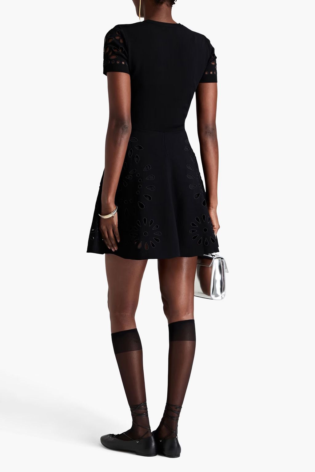 Valentino o1y0326 Mini Dress in Black Size L / US 10 / IT 46 - 3 Thumbnail