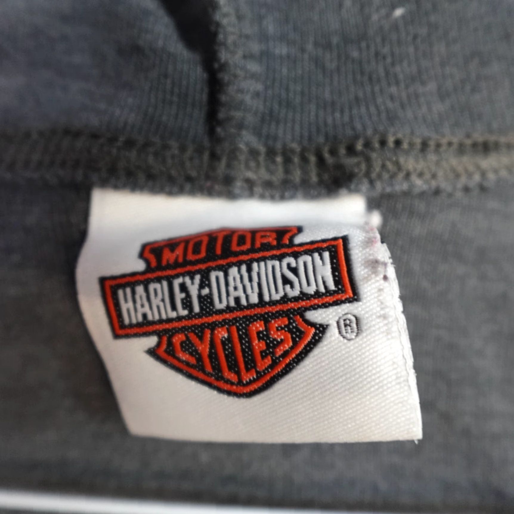 Harley Davidson Harley-Davidson Womens T-Shirt Gray Raglan Sleeves Scoop Neck Hoodie L Size L / US 10 / IT 46 - 2 Thumbnail