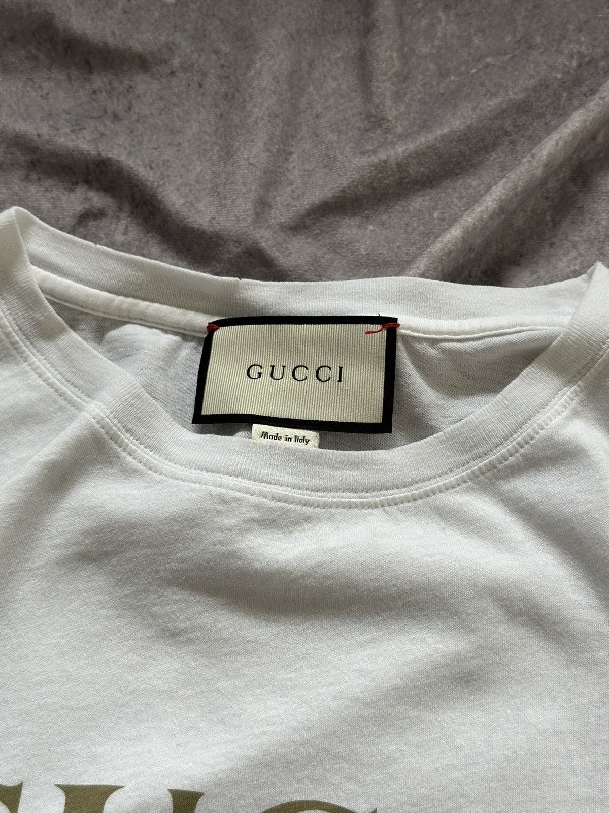 Gucci Gucci Distressed Washed Logo Tee Size S Mens Size US S / EU 44-46 / 1 - 7 Thumbnail