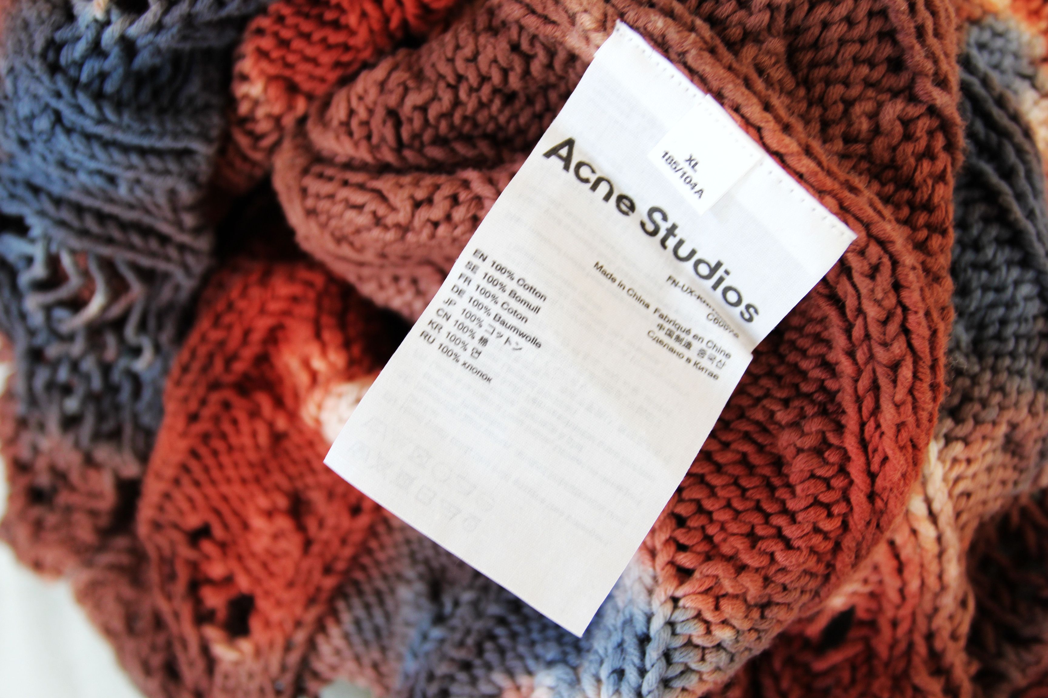 Acne Studios BNWT AW23 ACNE STUDIOS TIE-DYE CABLE KNIT SWEATER XL Size US XL / EU 56 / 4 - 9 Thumbnail