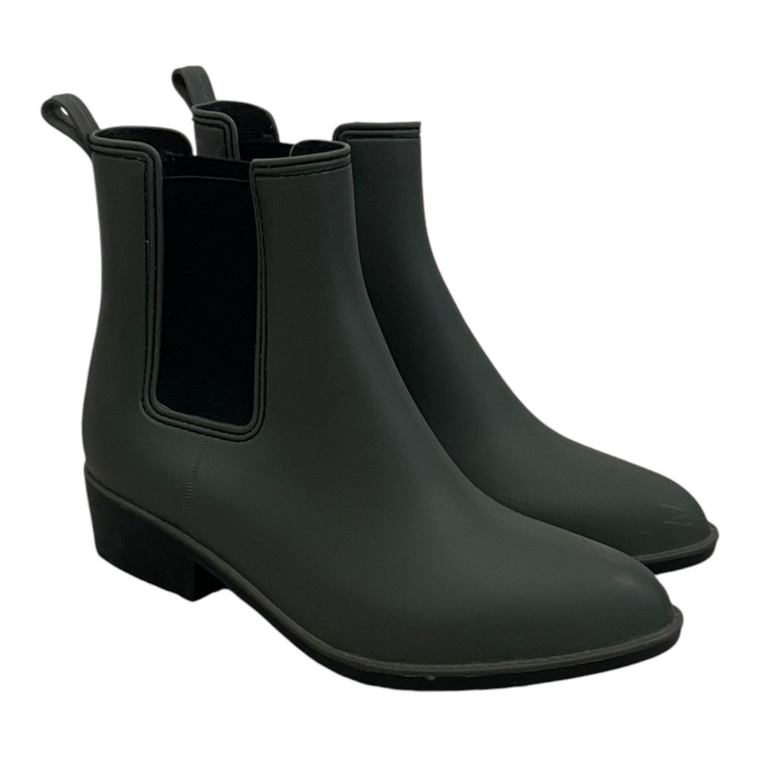 Urban Outfitters Urban Outfitters Olive Green Matte Rubber Chelsea Rain Boots Size US 8 / IT 38 - 2 Thumbnail